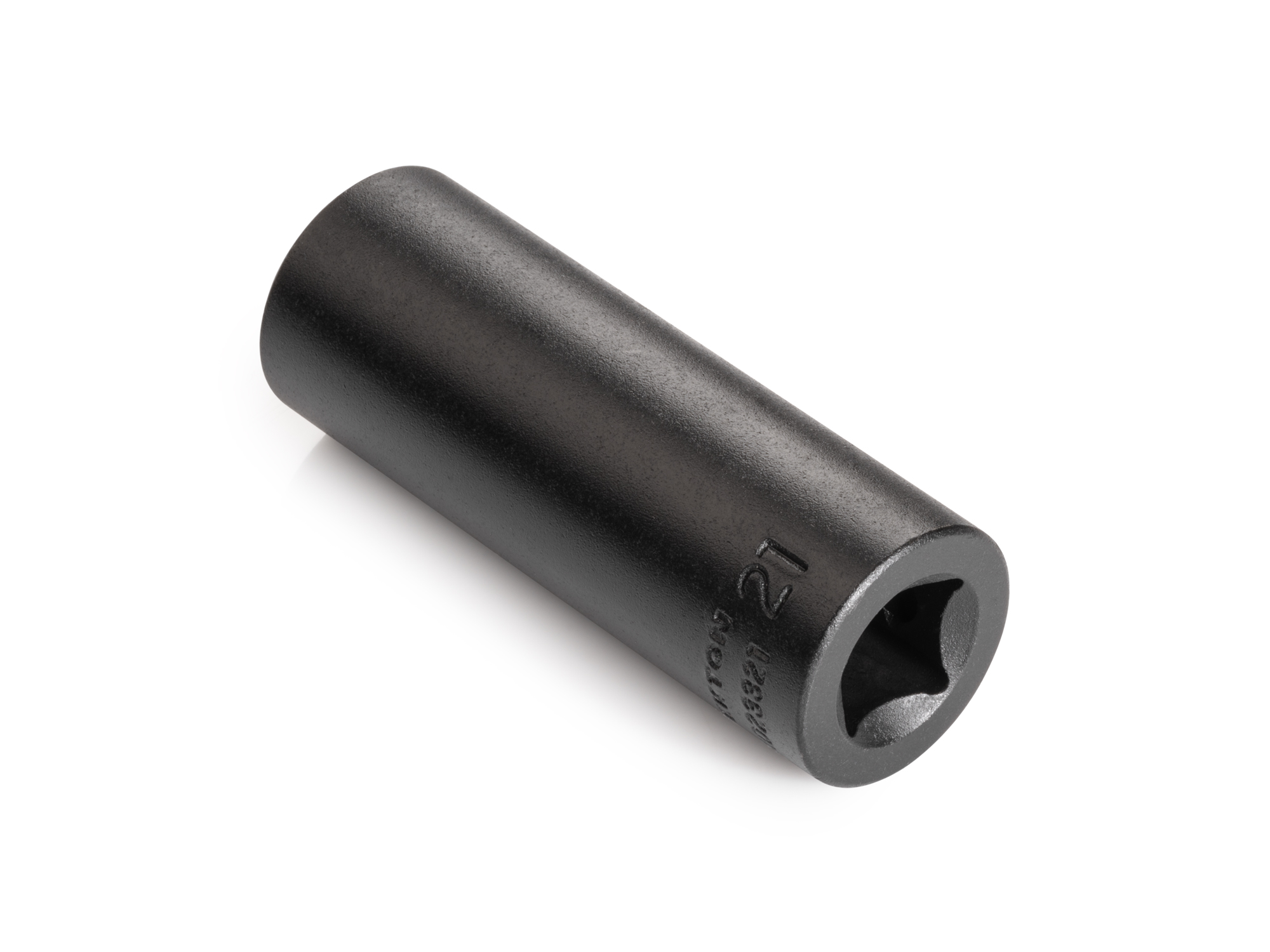 Size: 21 mm (Metric) 12-point deep individual impact socket. Has a high-visibility laser etched size marking and a permanent stamped size marking. SID23321.