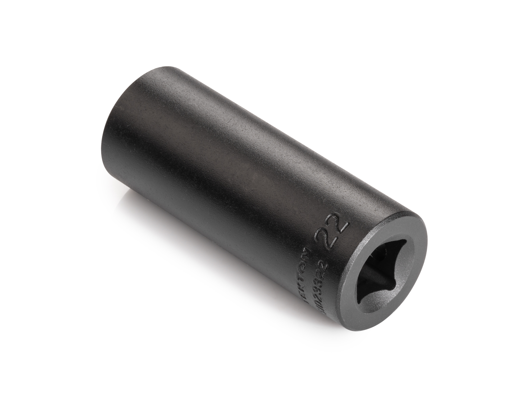 Size: 22 mm (Metric) 12-point deep individual impact socket. Has a high-visibility laser etched size marking and a permanent stamped size marking. SID23322.