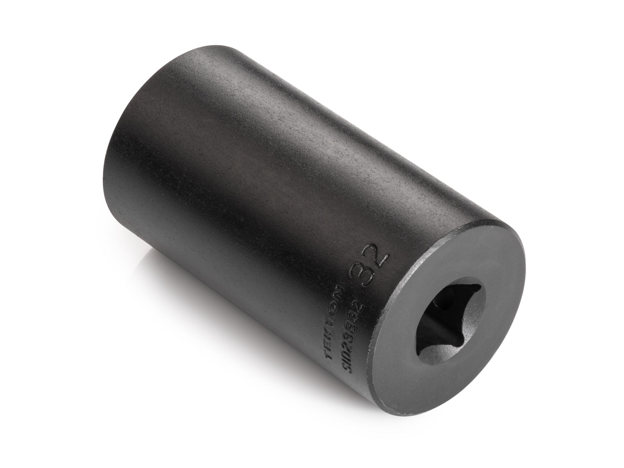 Back angle view of Tekton impact drive 12-point socket. Item #SID23332