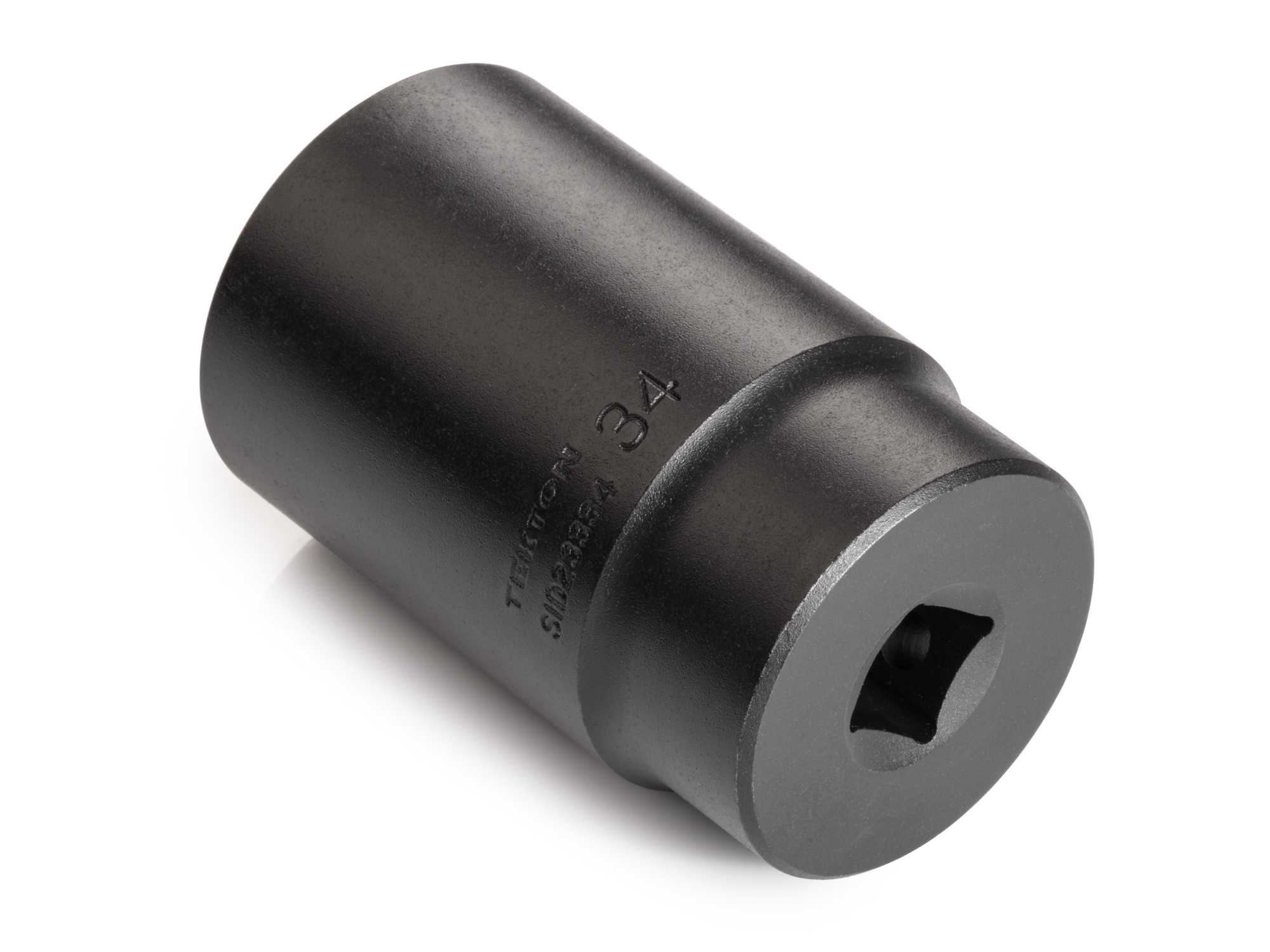 Size: 34 mm (Metric) 12-point deep individual impact socket. Has a high-visibility laser etched size marking and a permanent stamped size marking. SID23334.