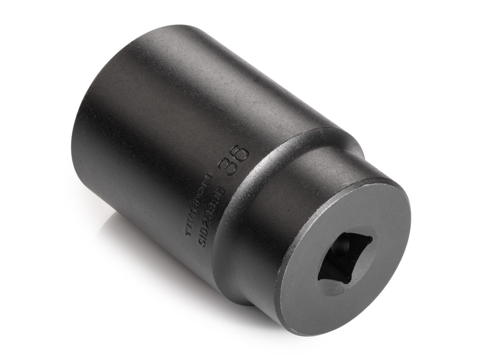 Back angle view of Tekton impact drive 12-point socket. Item #SID23336