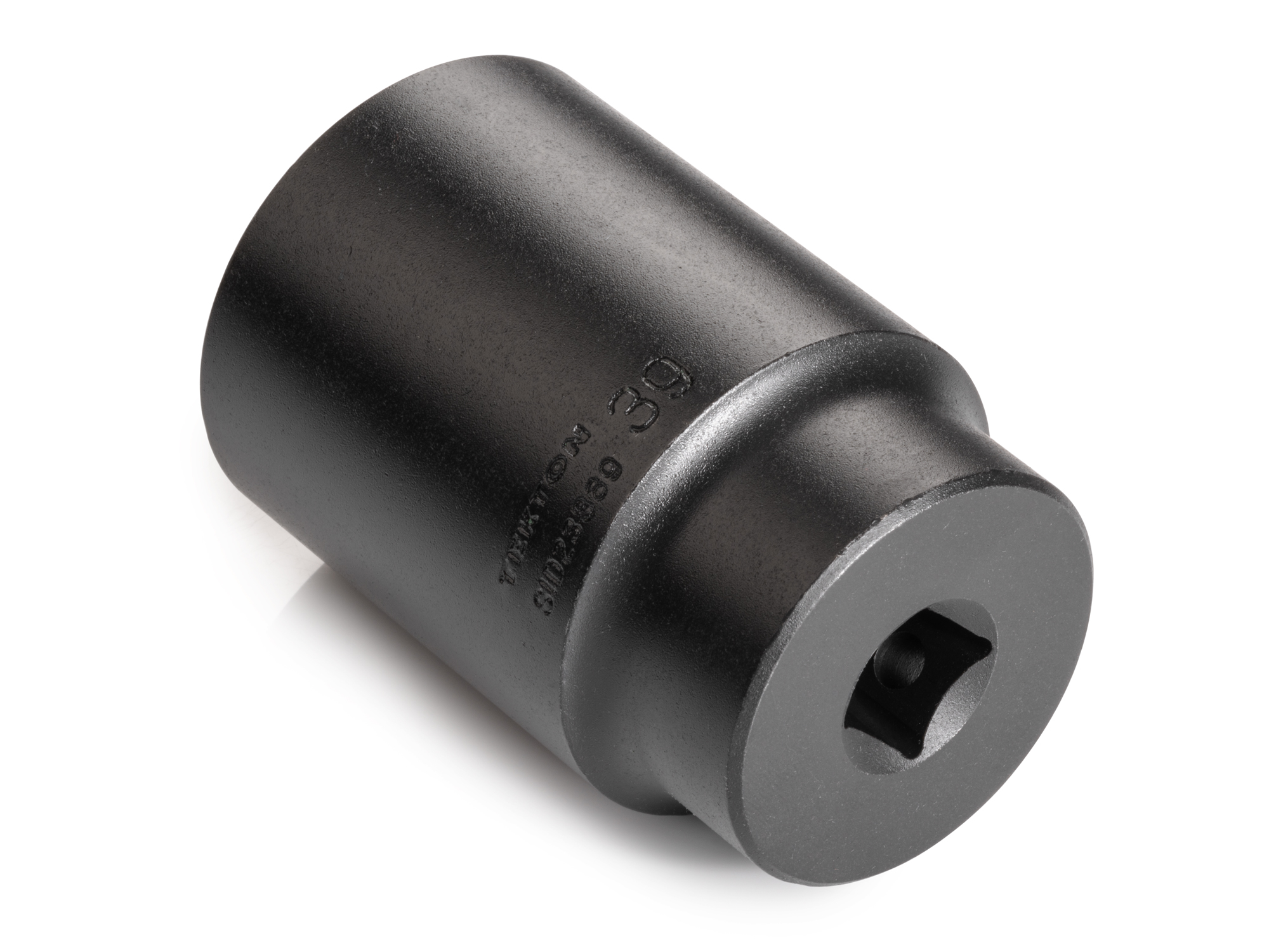 Size: 39 mm (Metric) 12-point deep individual impact socket. Has a high-visibility laser etched size marking and a permanent stamped size marking. SID23339.