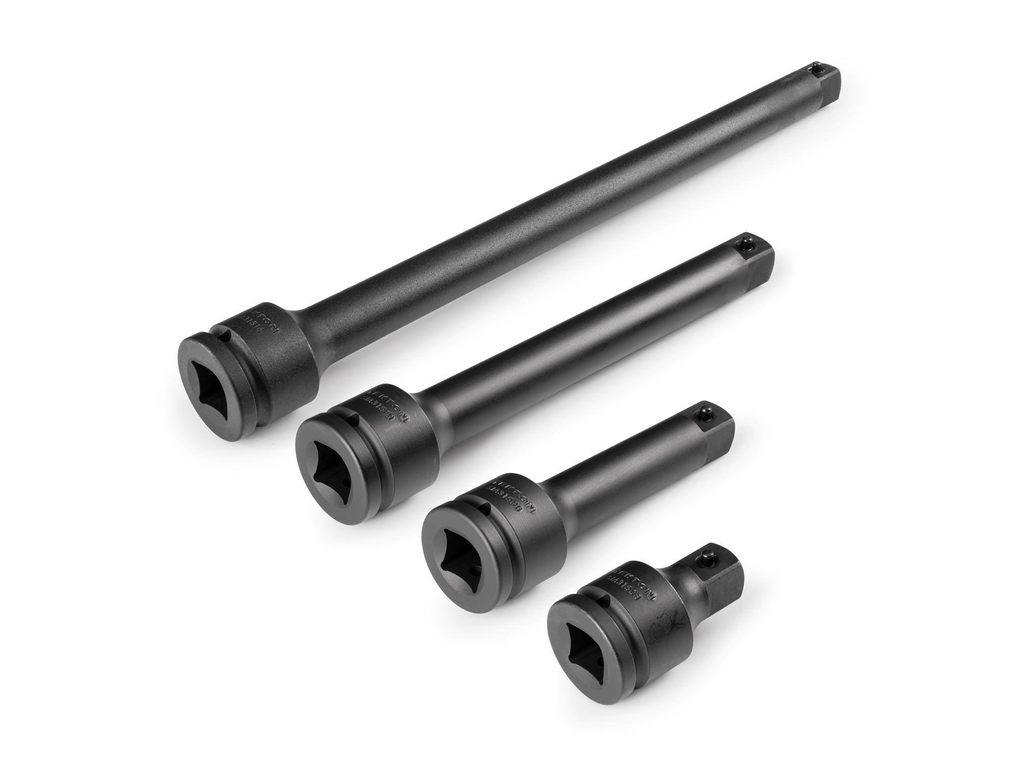 3/4 Inch Drive Extension Set, 4-Piece (Pin Detent)