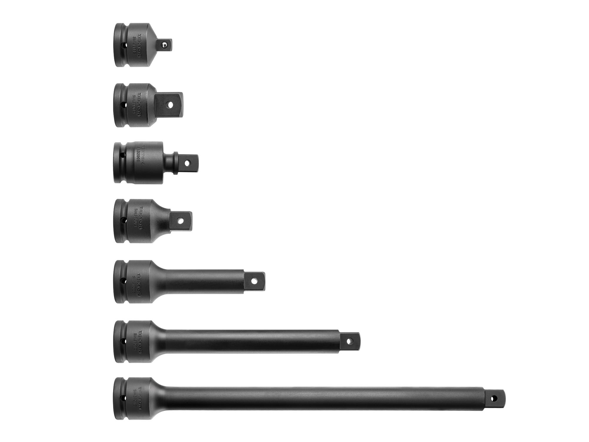 Top view of Tekton impact drive accessory set. Item #SIA93009