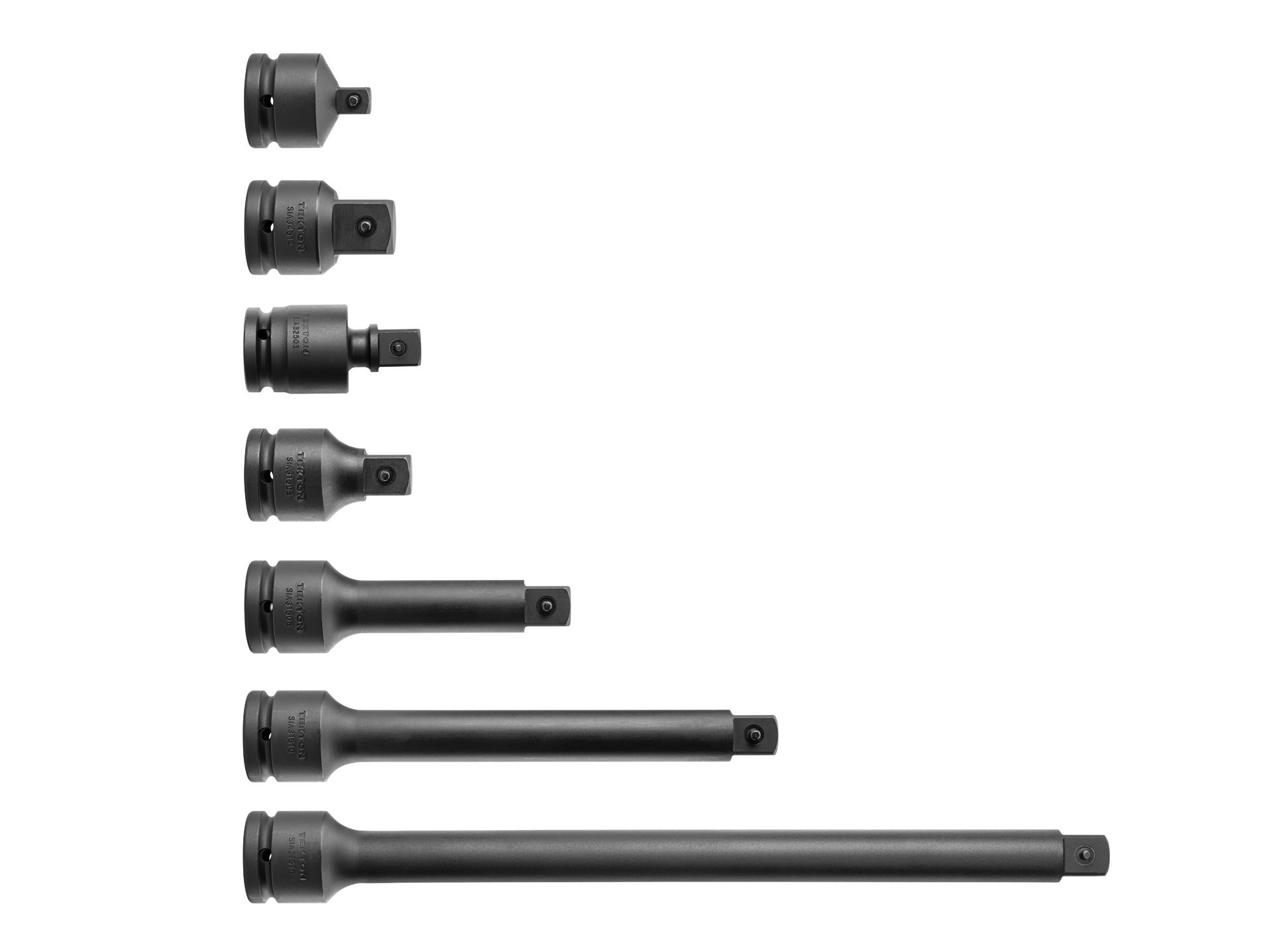Top view of Tekton impact drive accessory set. Item #SIA93010