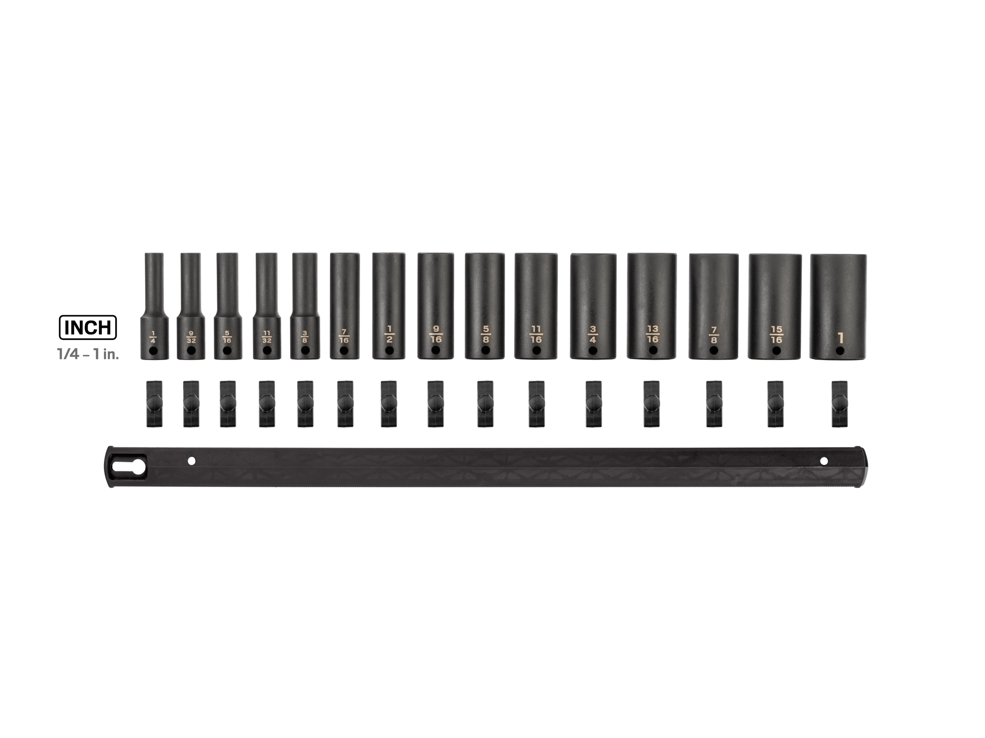 3/8 Inch Drive Deep 6-Point Impact Socket Set, 15-Piece | TEKTON