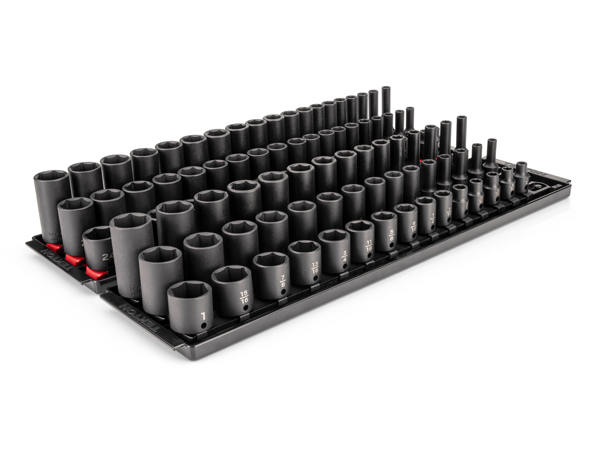 Point Impact Socket 3/8 Inch Drive 6-Point Impact Socket Set (102-Piece) | TEKTON