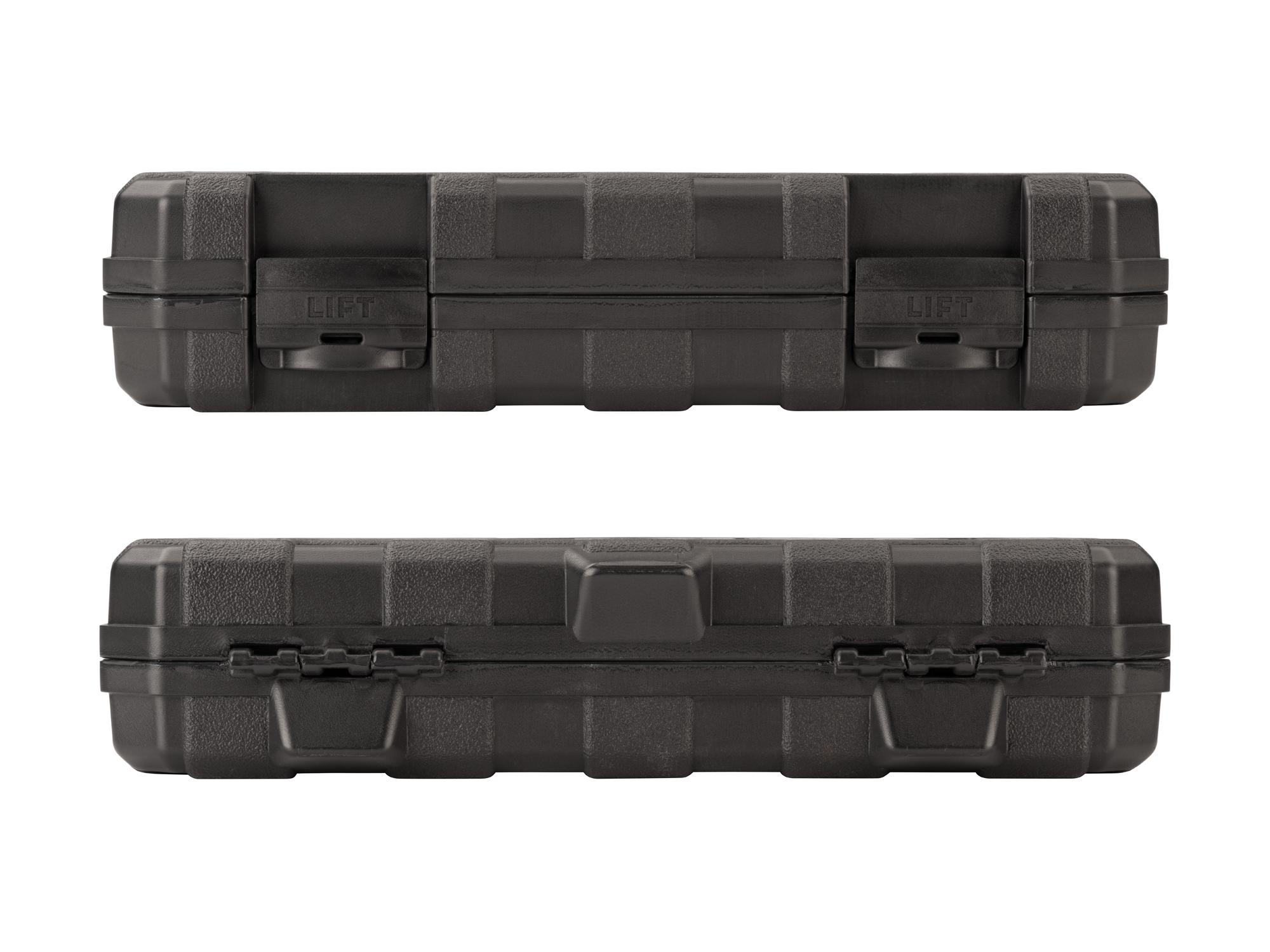 Side view of Tekton case impact drive 6-point socket set. Item #SID91301