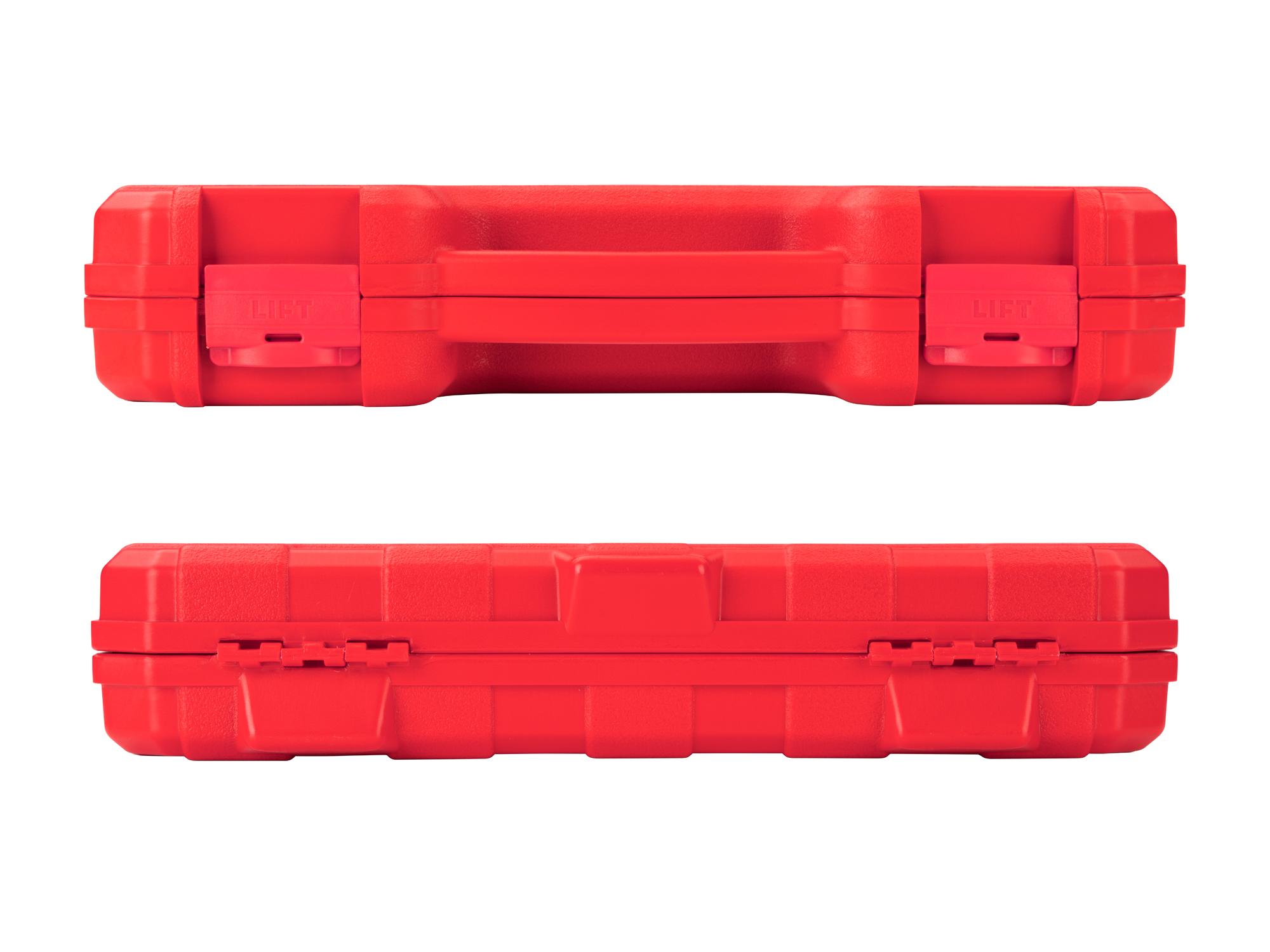 Side view of Tekton case impact drive 6-point socket set. Item #SID91401