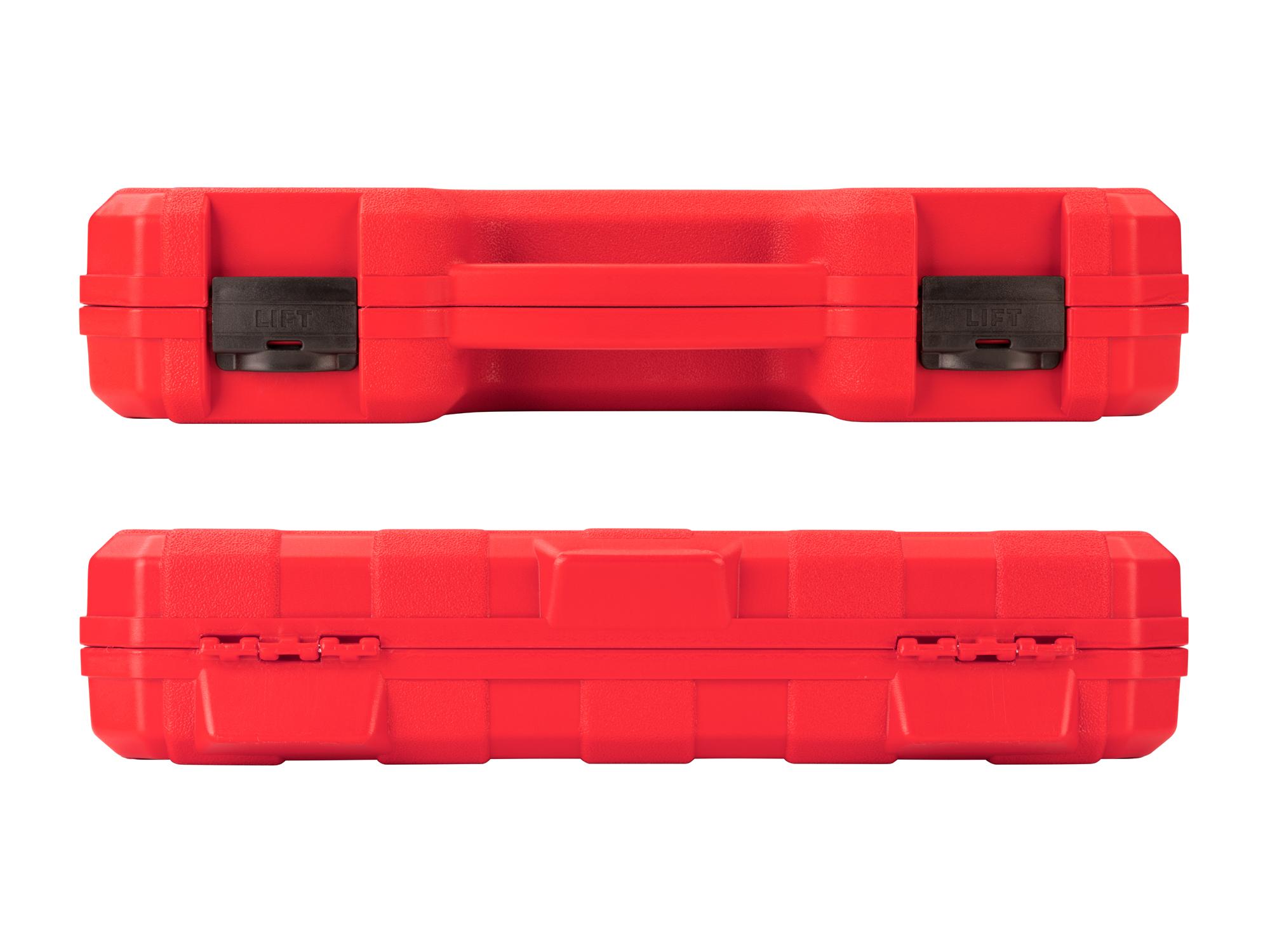 Side view of Tekton case impact drive 6-point socket set. Item #SID91403