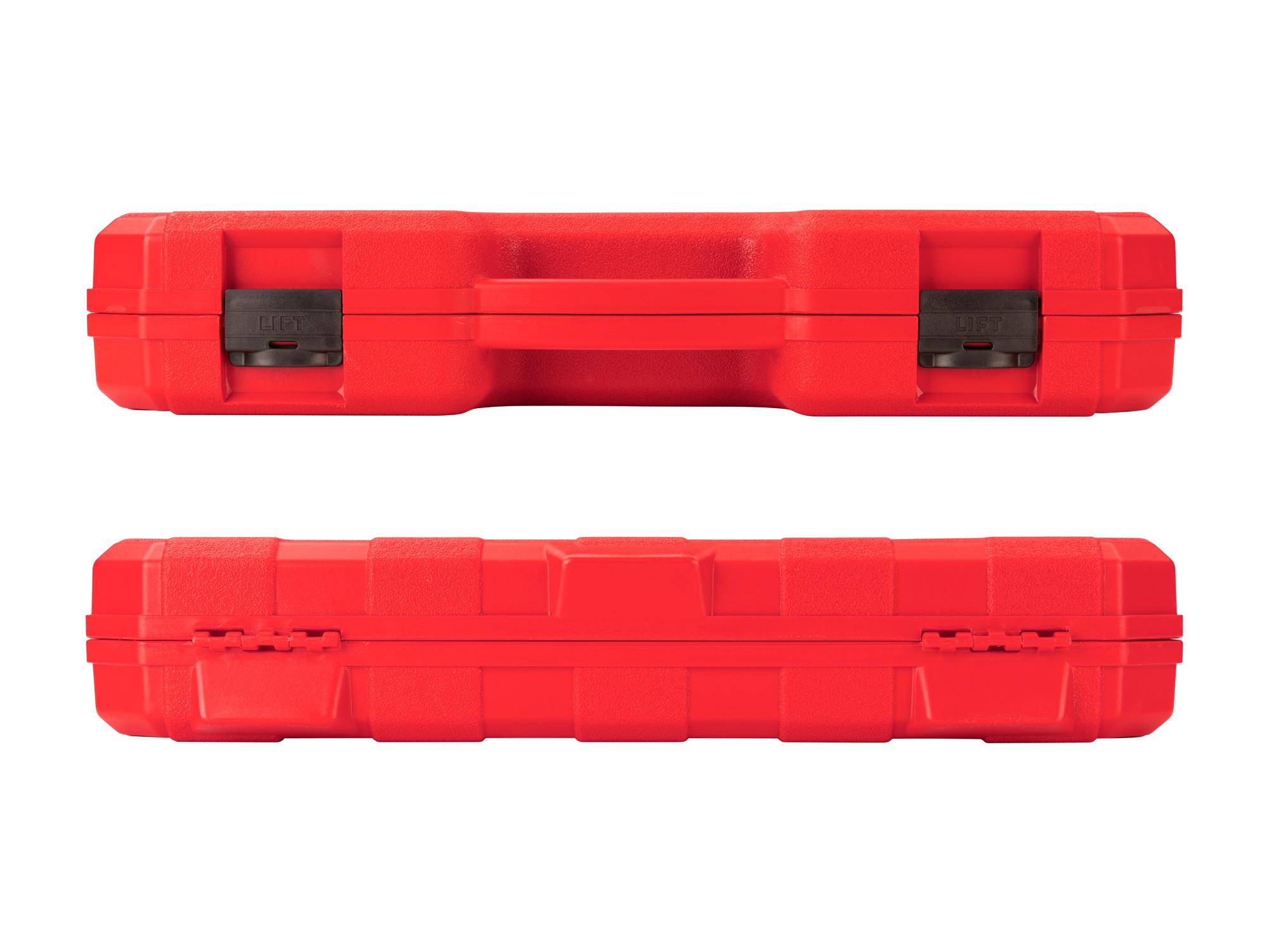 Side view of Tekton case impact drive 6-point socket set. Item #SID91404
