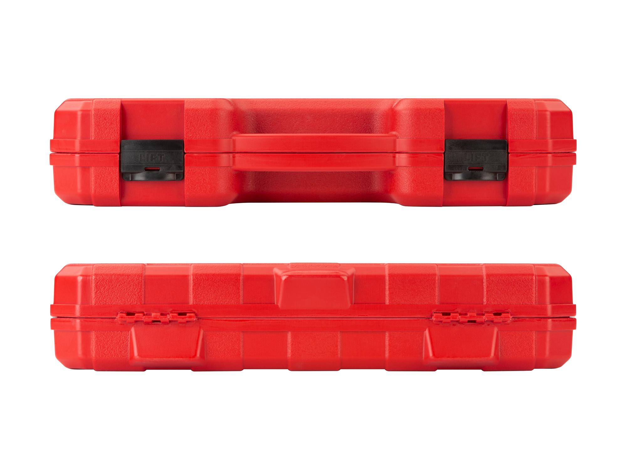 Side view of Tekton case impact drive 6-point socket set. Item #SID92403