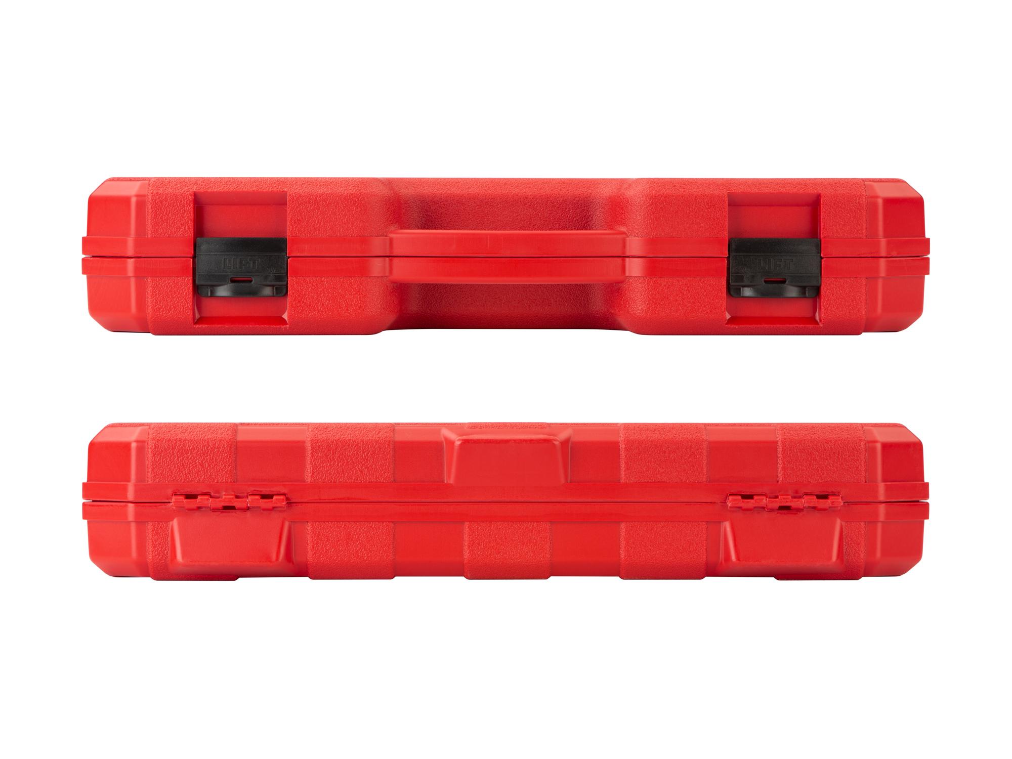 Side view of Tekton case impact drive 6-point socket set. Item #SID92404