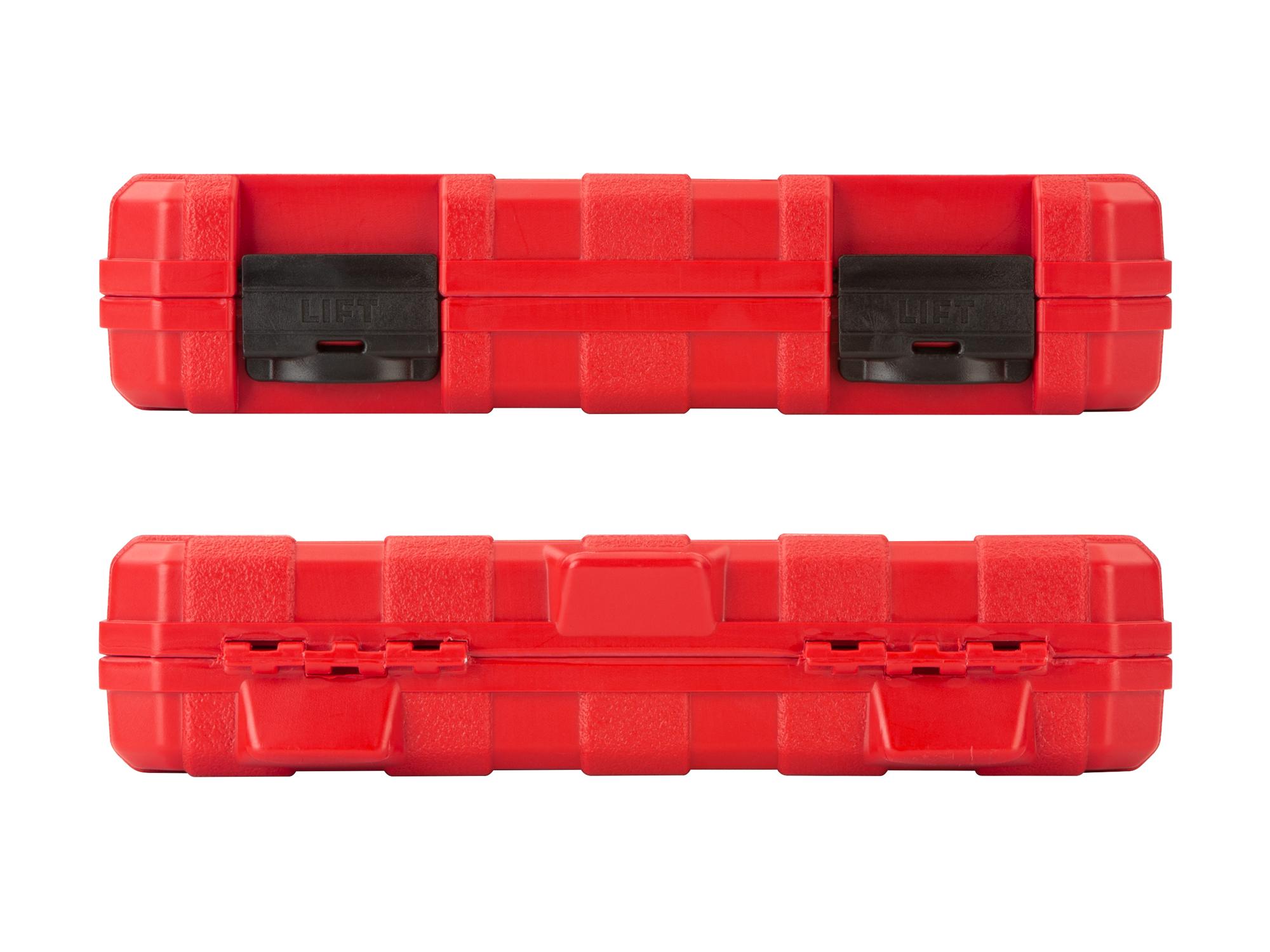 Side view of Tekton case impact drive 6-point socket set. Item #SID92415