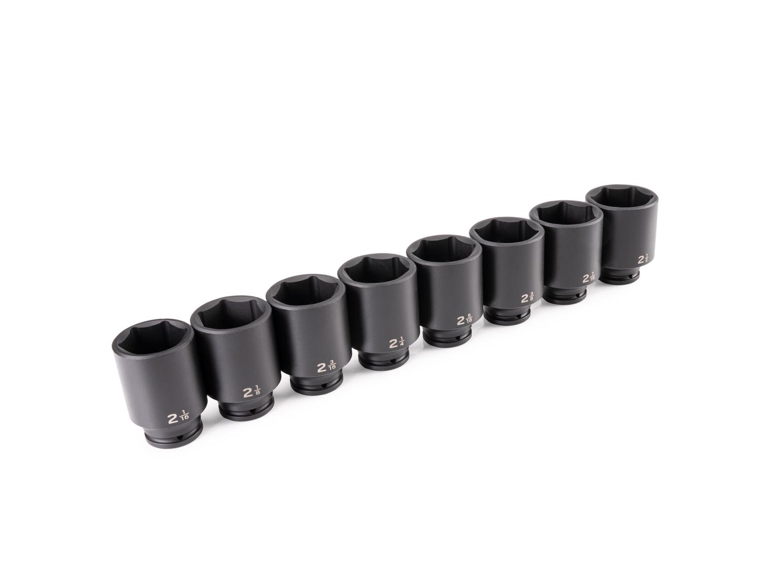 TEKTON 3/4 Inch Drive Deep 6-Point Impact Socket Set, 8-Piece (2-1/16 - 2-1/2 in.)