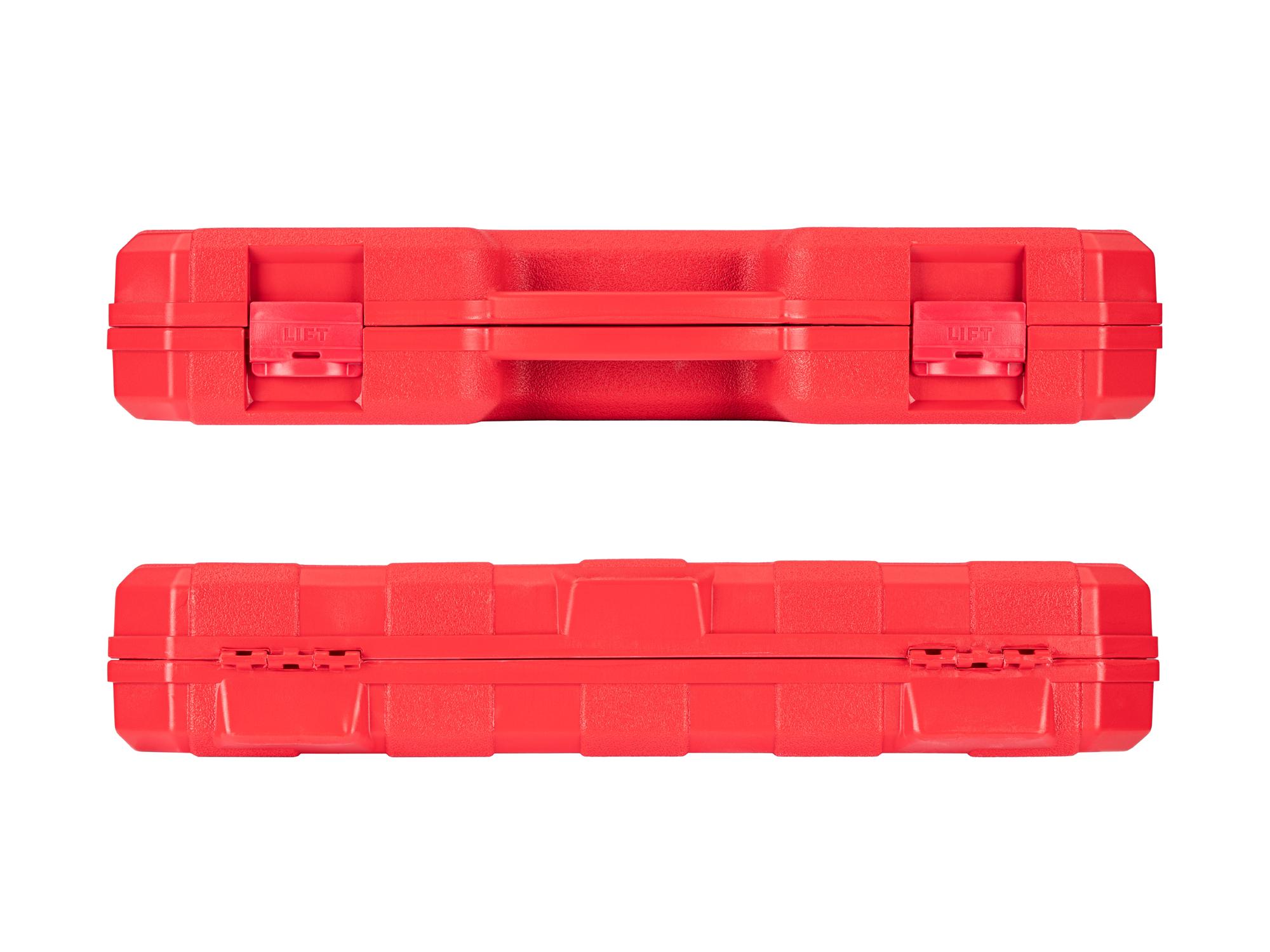 Side view of Tekton case impact drive 6-point socket set. Item #SID93313