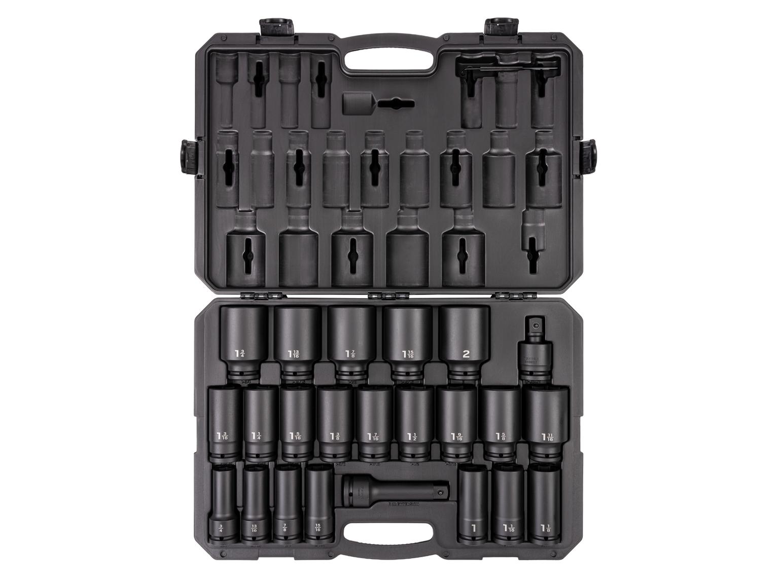 TEKTON 3/4 Inch Drive Deep 6-Point Socket Set with Case, 24-Piece (3/4 - 2 in.)
