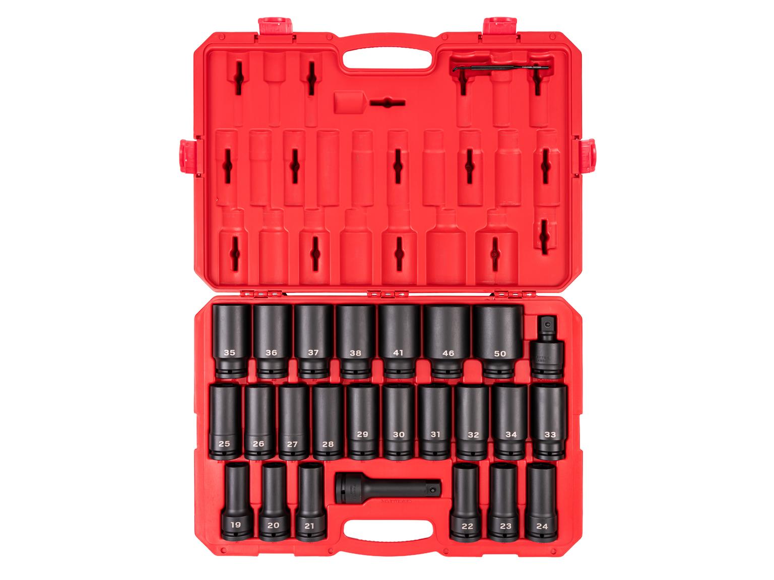 TEKTON 3/4 Inch Drive Deep 6-Point Socket Set with Case, 26-Piece (19 - 50 mm)