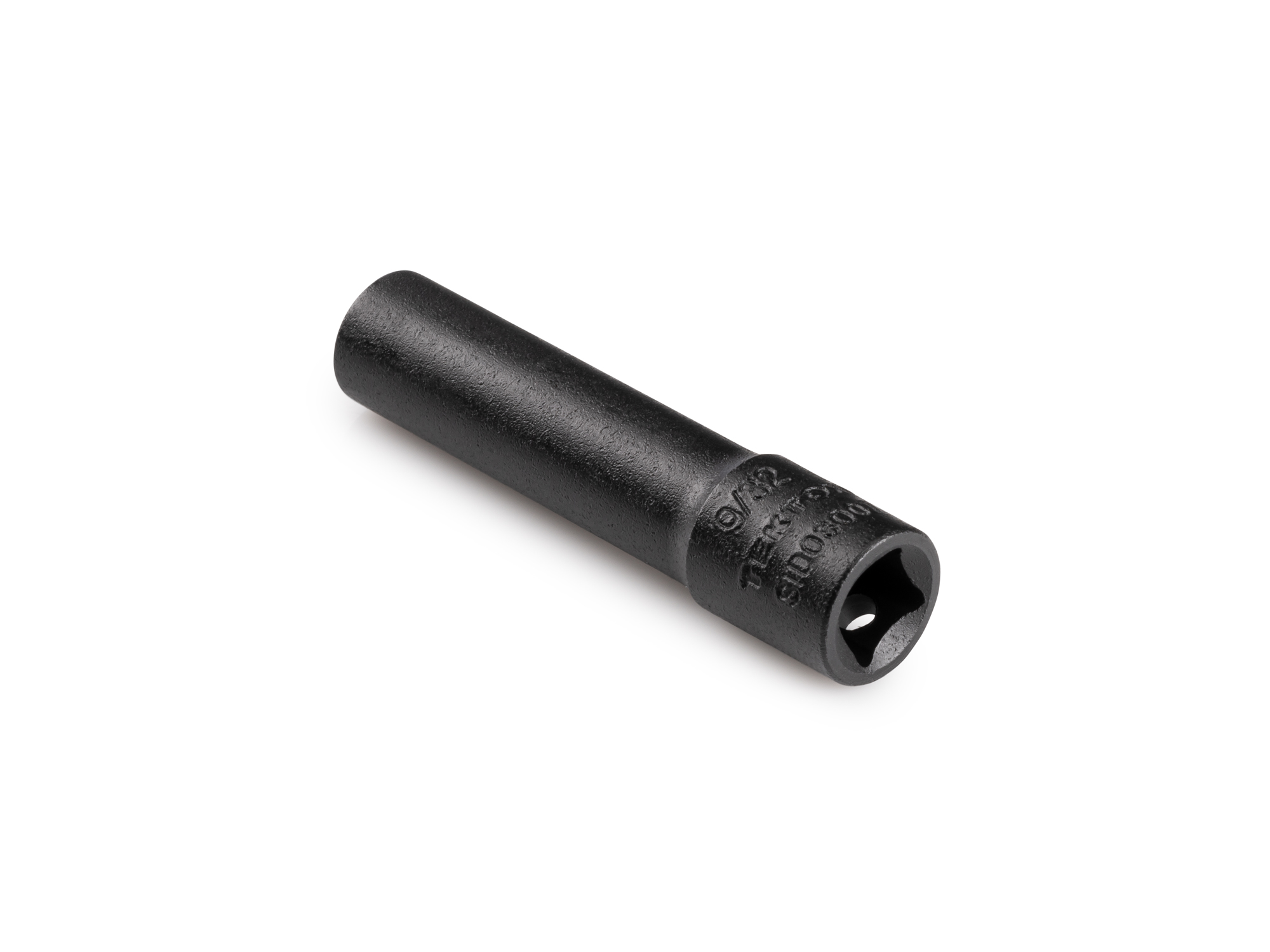 Size: 9/32 inch (SAE) deep 6-point impact socket. Has a high-visibility laser etched size marking and a permanent stamped size marking. SID03007.