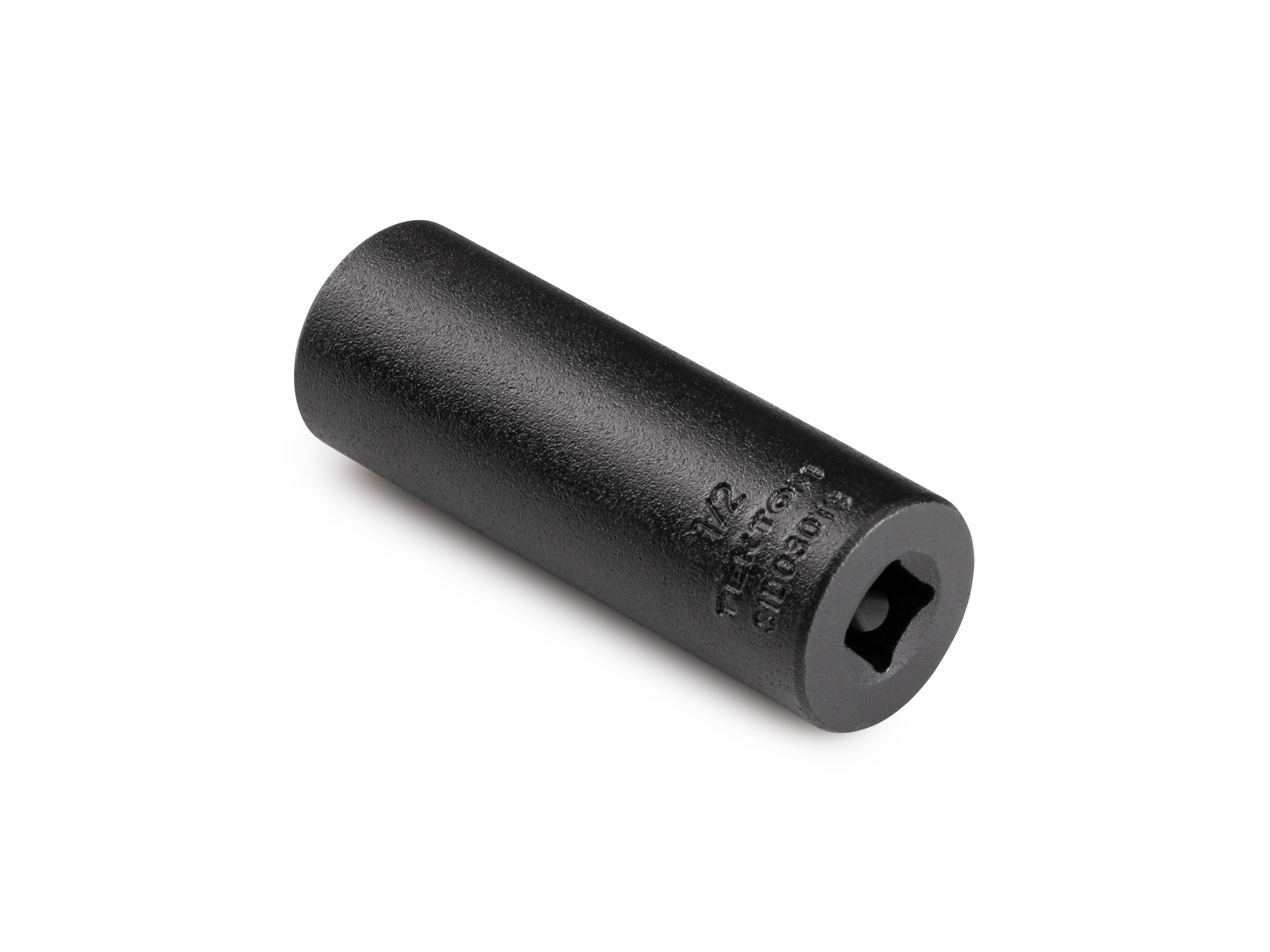 Size: 1/2 inch (SAE) deep 6-point impact socket. Has a high-visibility laser etched size marking and a permanent stamped size marking. SID03013.