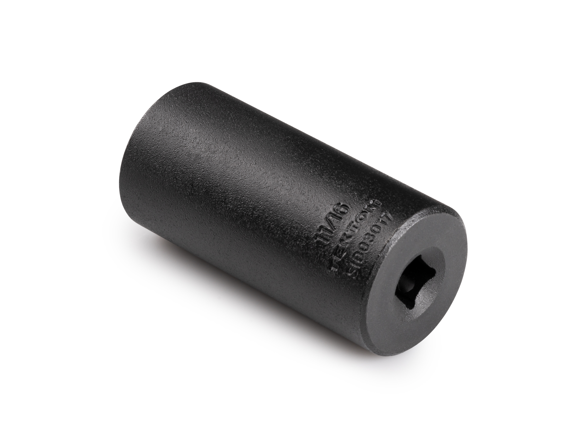 Size: 11/16 inch (SAE) deep 6-point impact socket. Has a high-visibility laser etched size marking and a permanent stamped size marking. SID03017.