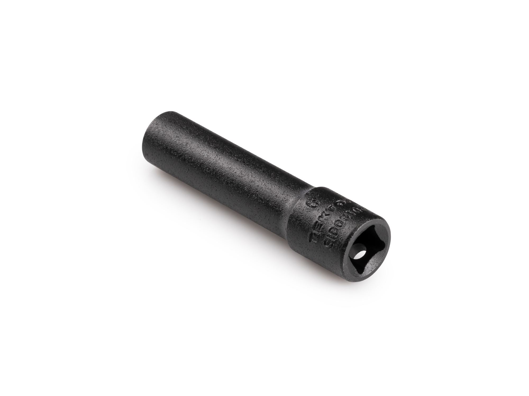 Size: 6 mm (metric) deep 6-point impact socket. Has a high-visibility laser etched size marking and a permanent stamped size marking. SID03106.