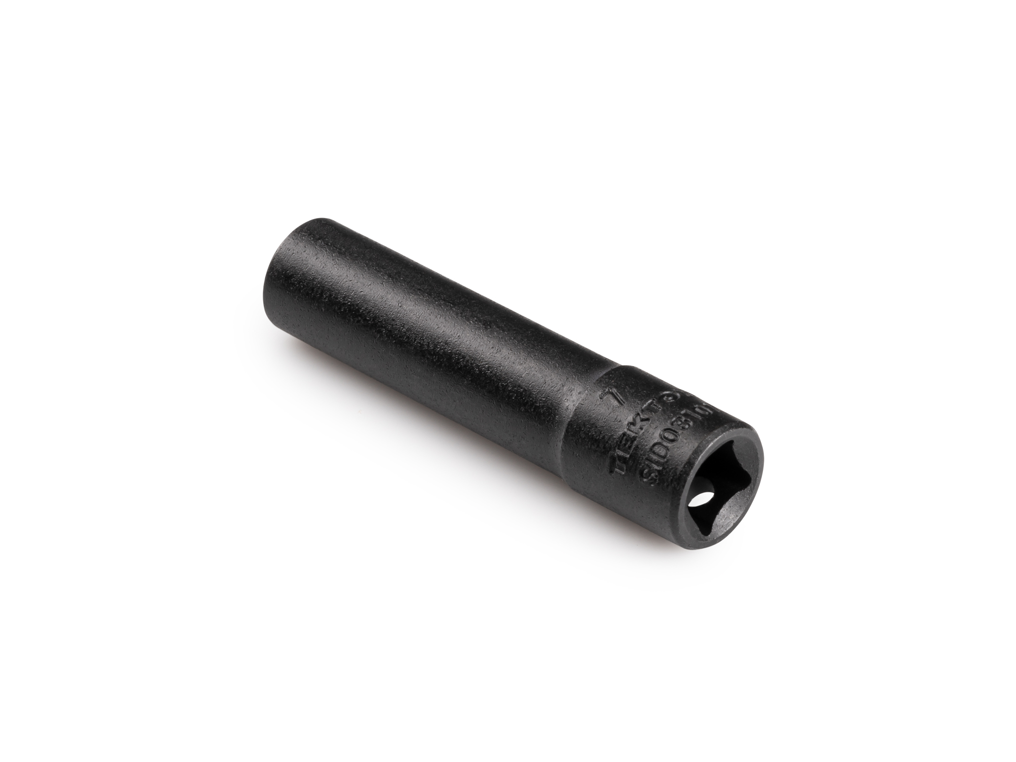 Size: 7 mm (metric) deep 6-point impact socket. Has a high-visibility laser etched size marking and a permanent stamped size marking. SID03107.