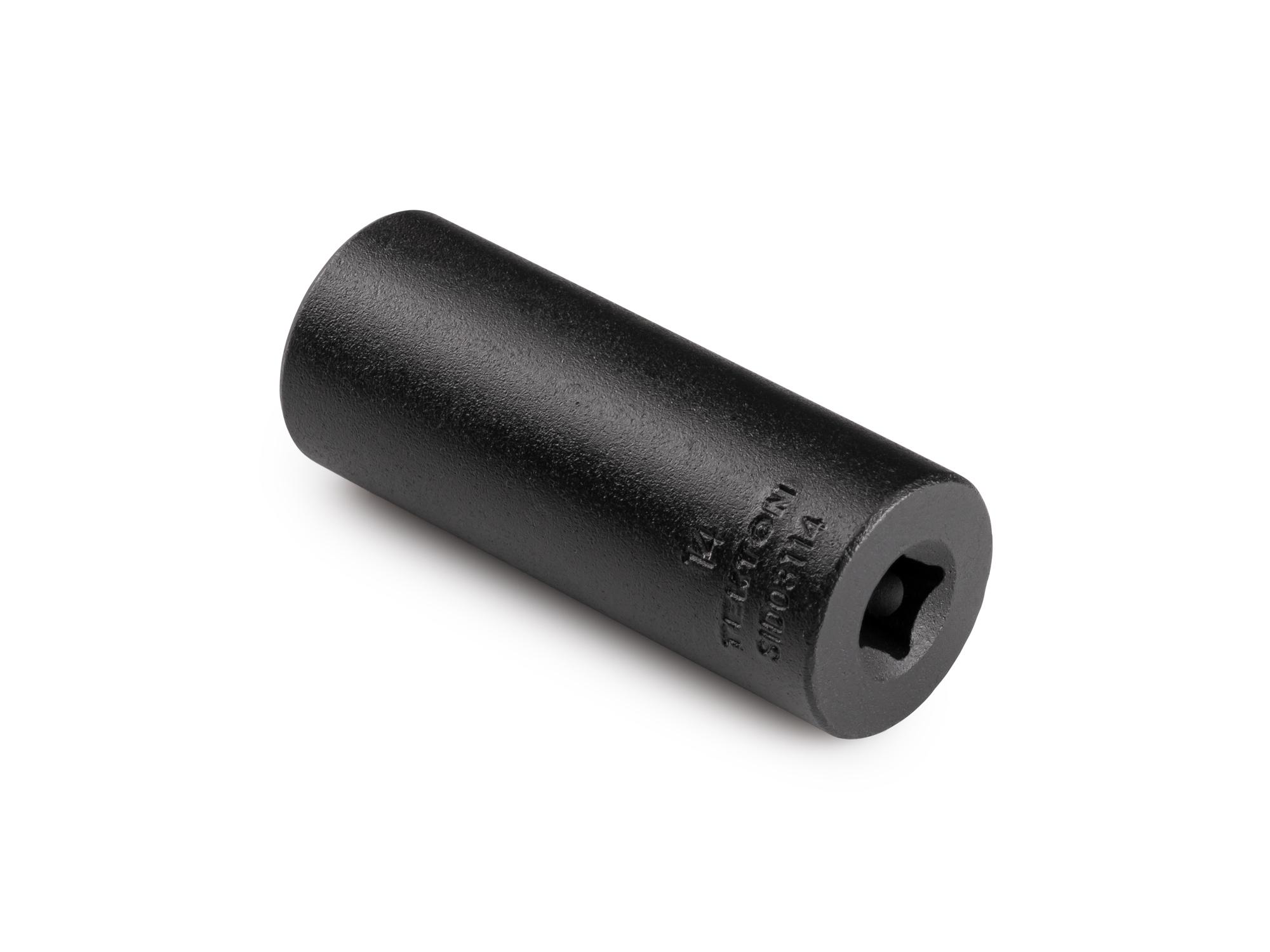 Back angle view of Tekton impact drive 6-point socket. Item #SID03114