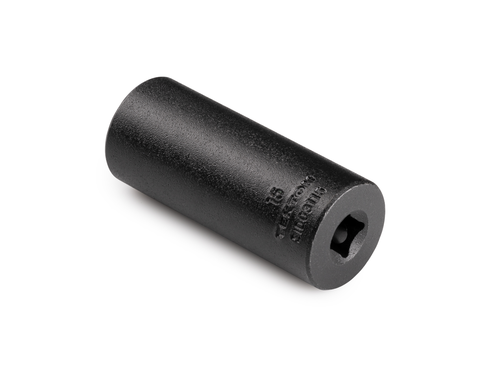 Size: 15 mm (metric) deep 6-point impact socket. Has a high-visibility laser etched size marking and a permanent stamped size marking. SID03115.