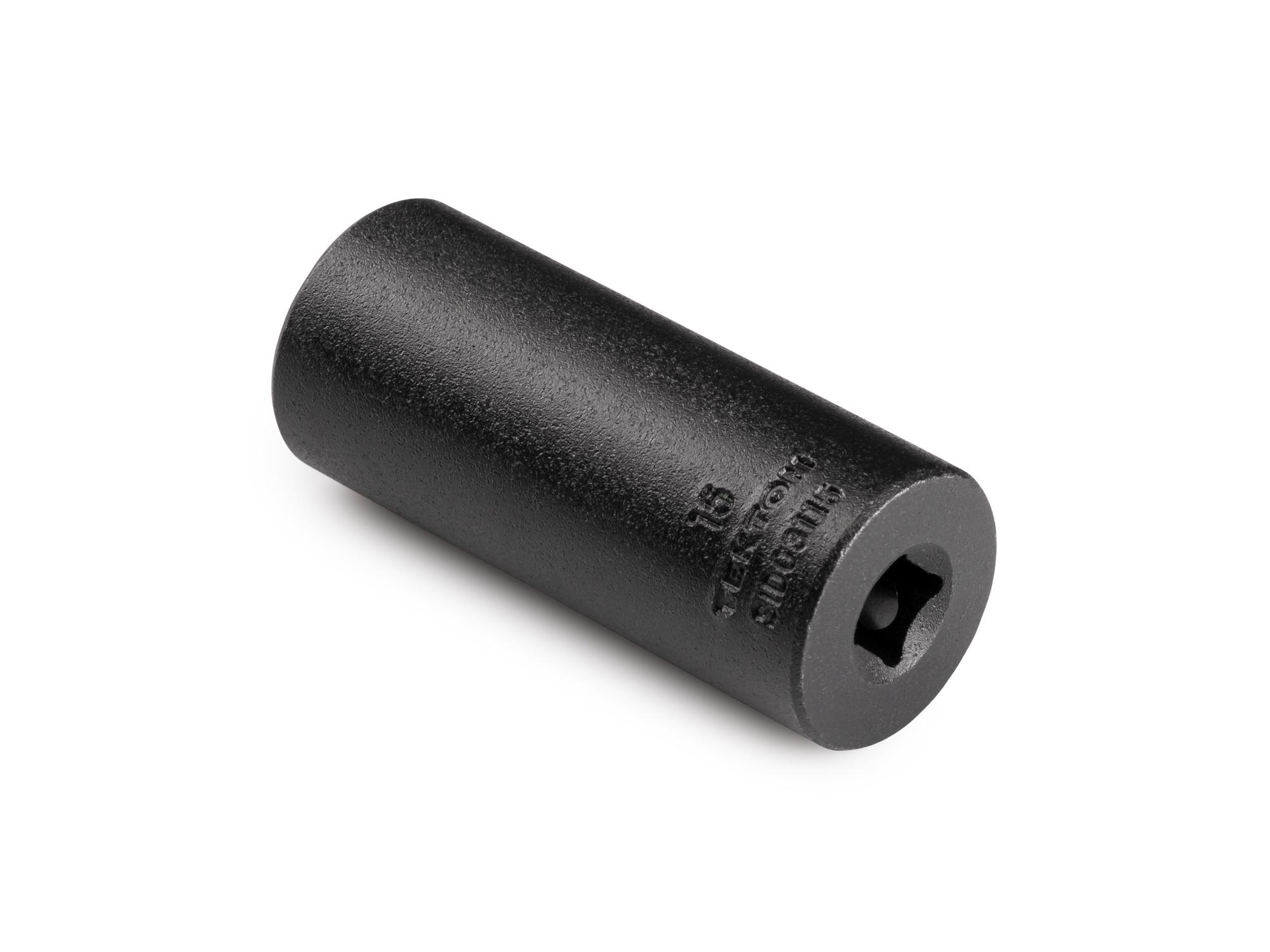 Back angle view of Tekton impact drive 6-point socket. Item #SID03115