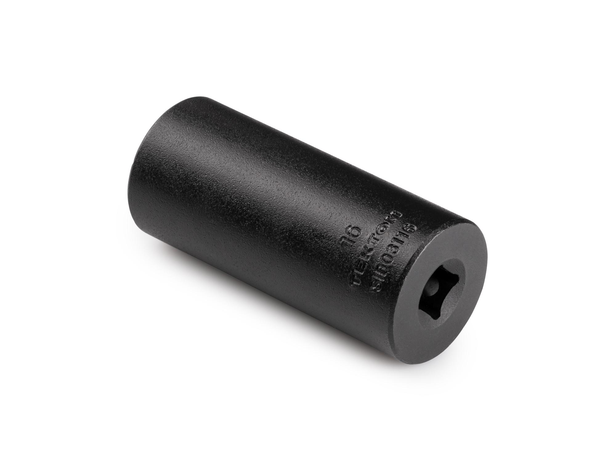 Back angle view of Tekton impact drive 6-point socket. Item #SID03116