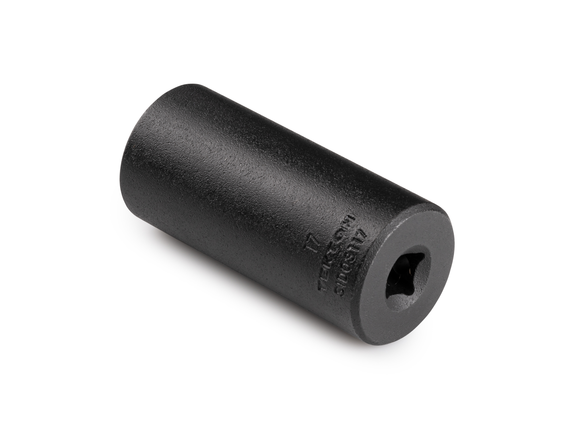 Size: 17 mm (metric) deep 6-point impact socket. Has a high-visibility laser etched size marking and a permanent stamped size marking. SID03117.