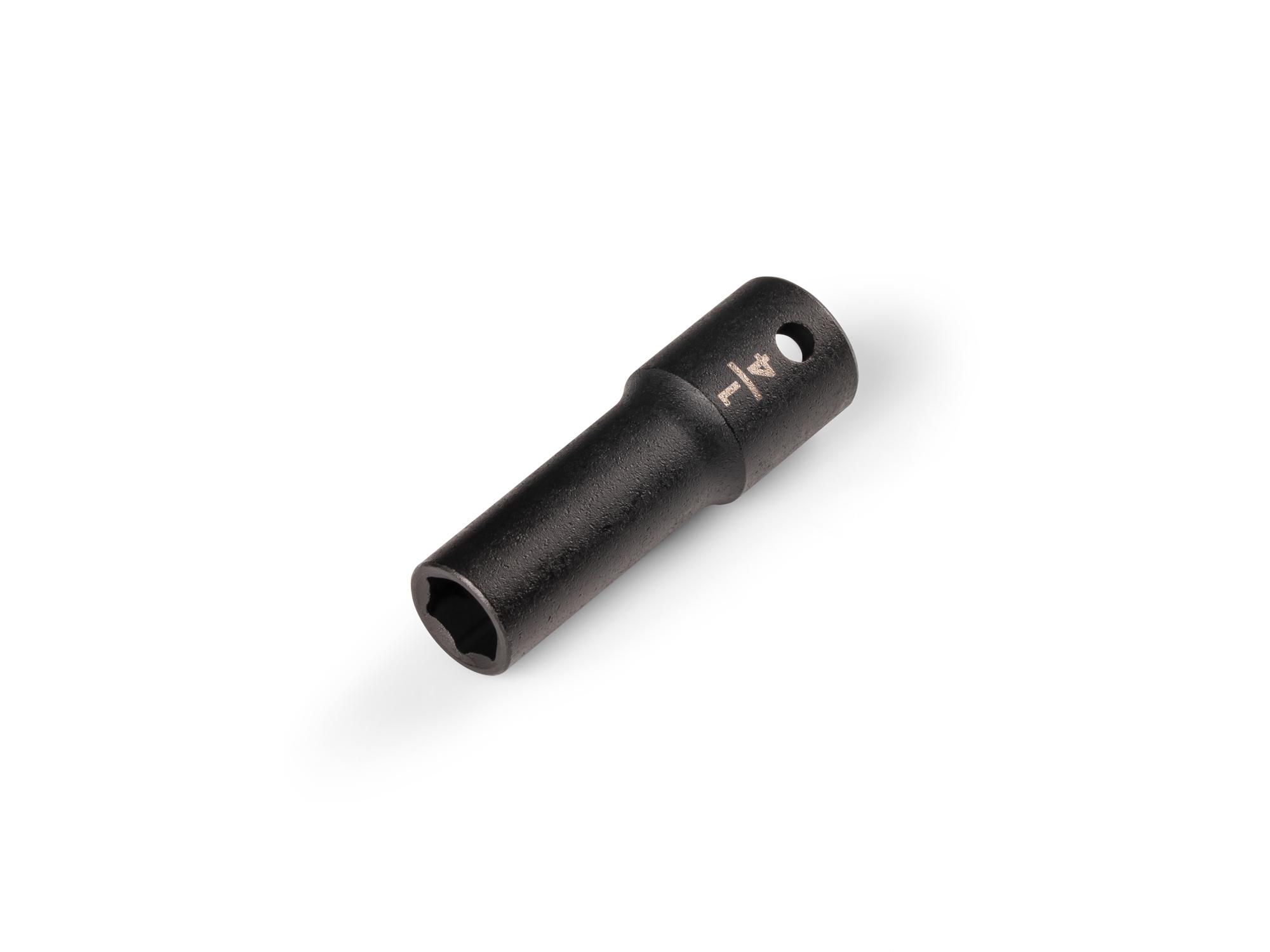 Front-right angle view of Tekton impact drive 6-point socket. Item #SID04006