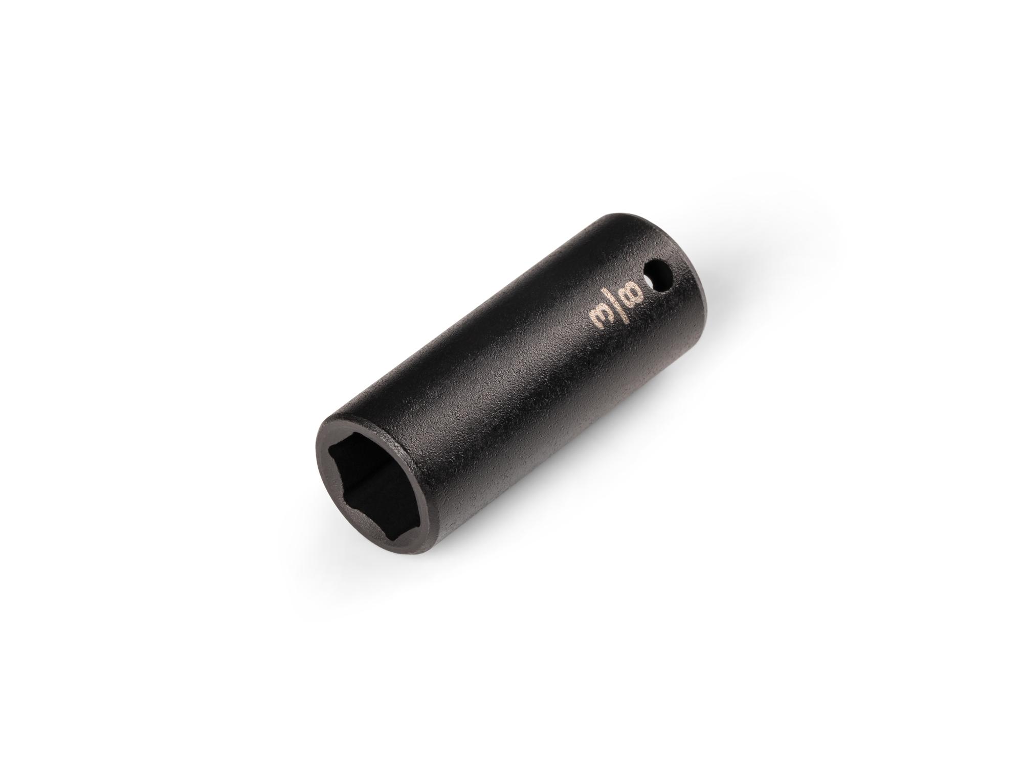 Front-right angle view of Tekton impact drive 6-point socket. Item #SID04010