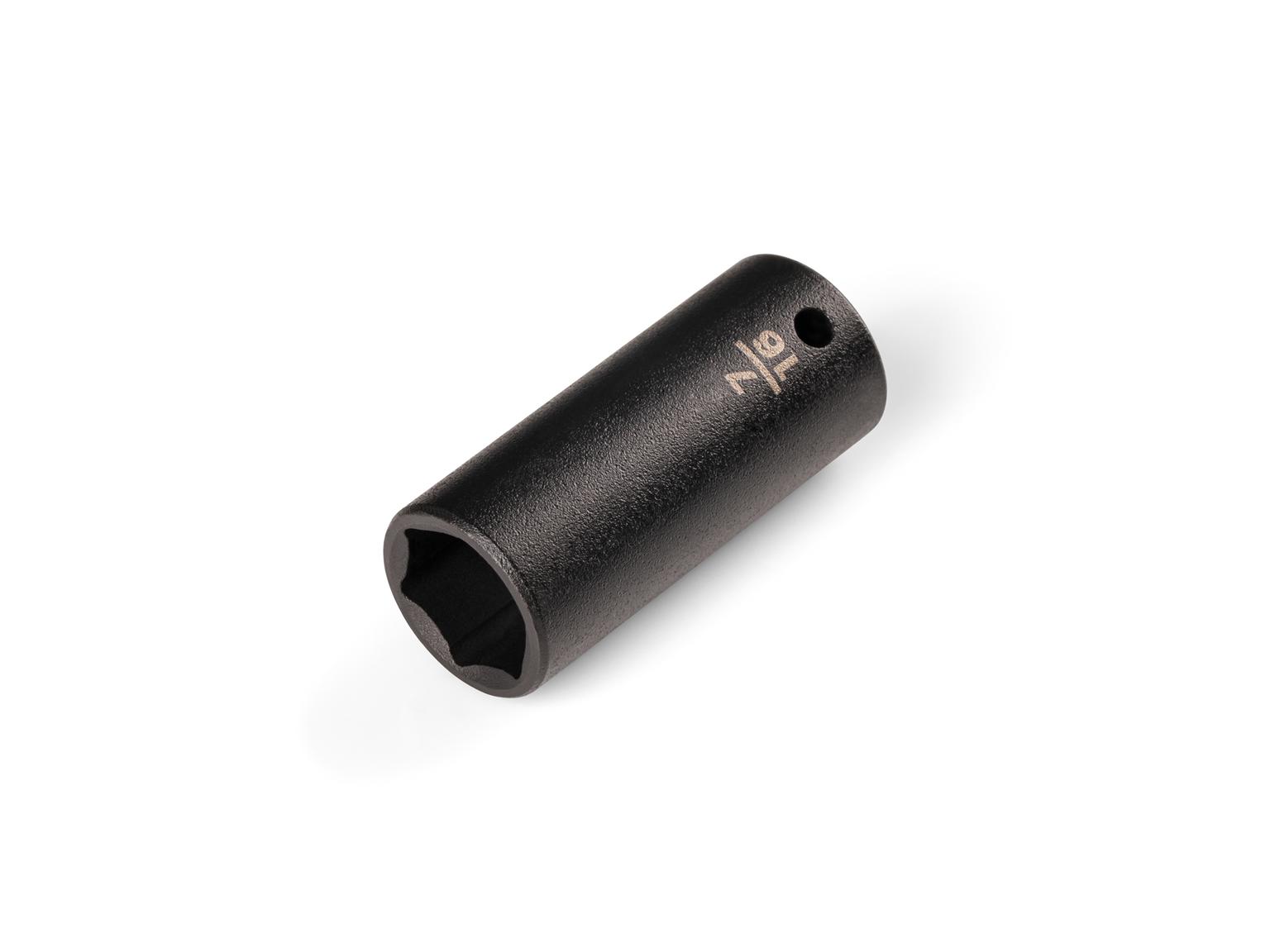 TEKTON 1/4 Inch Drive x 7/16 Inch Semi-Deep 6-Point Impact Socket