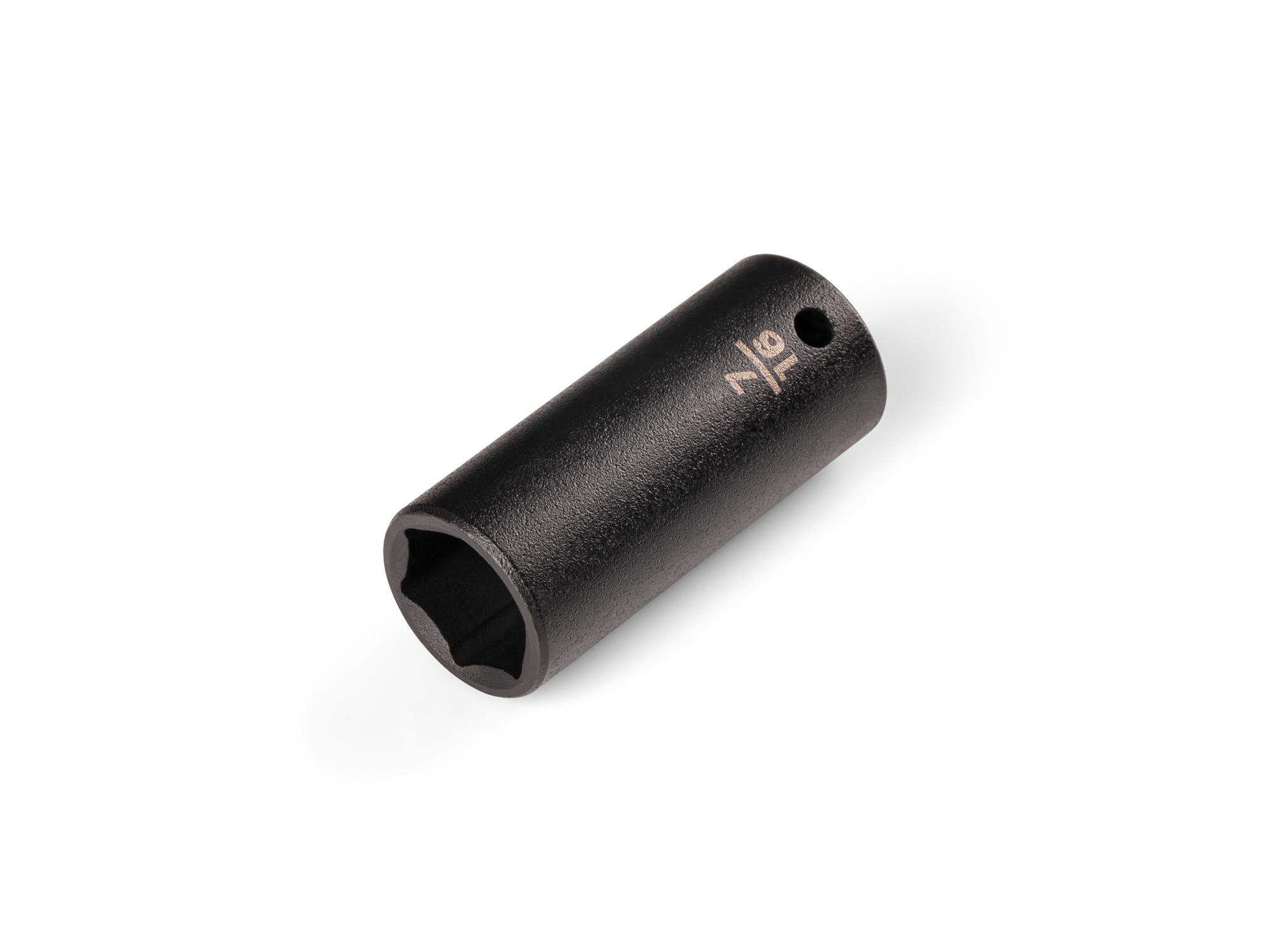 Front-right angle view of Tekton impact drive 6-point socket. Item #SID04011