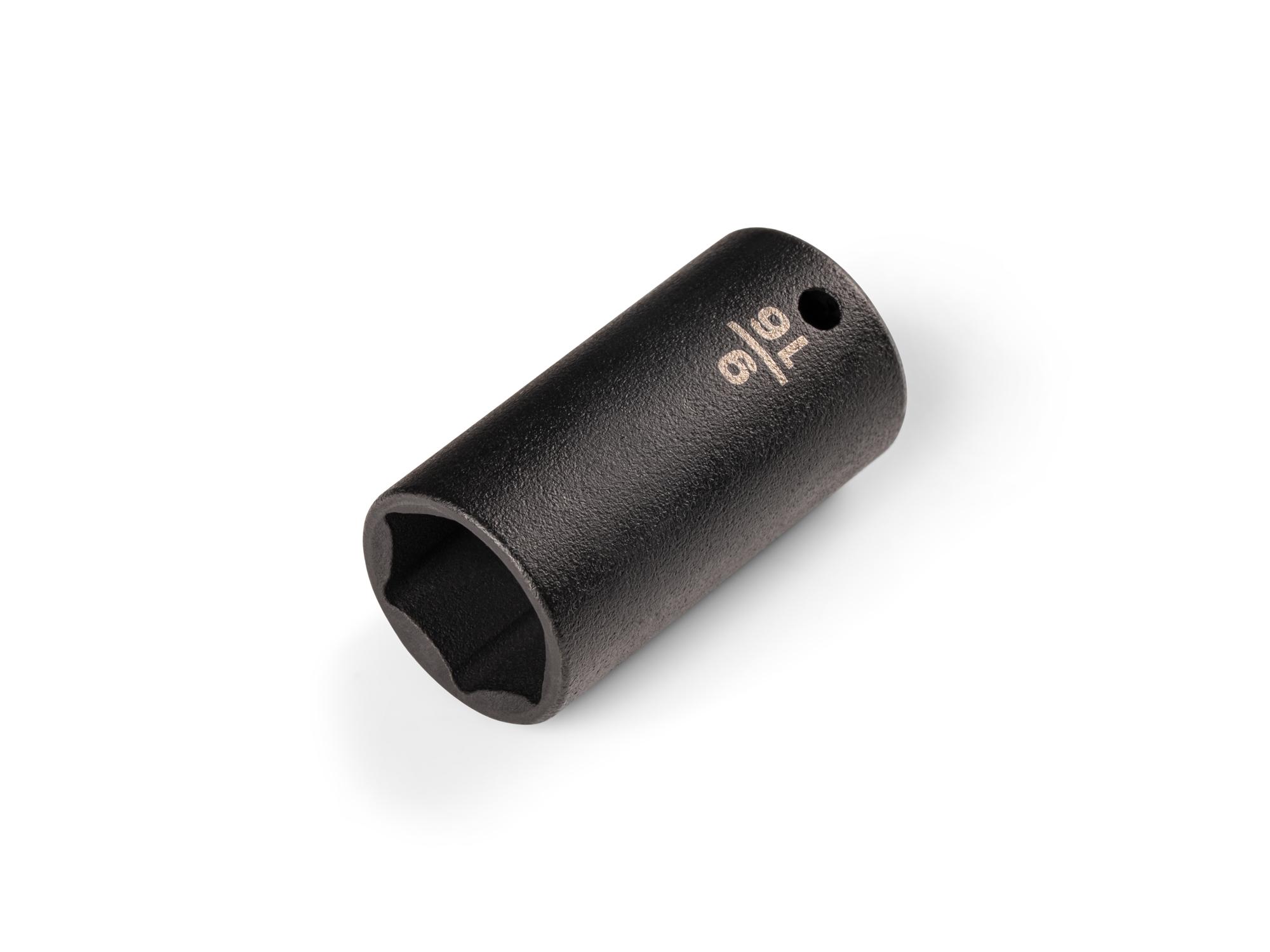 Front-right angle view of Tekton impact drive 6-point socket. Item #SID04014
