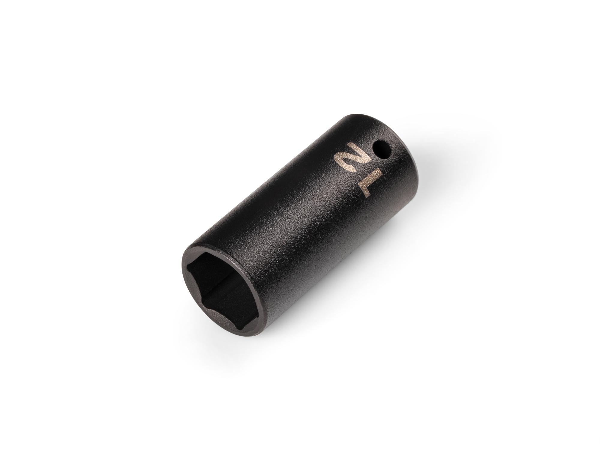 TEKTON 1/4 Inch Drive x 12 mm Semi-Deep 6-Point Impact Socket