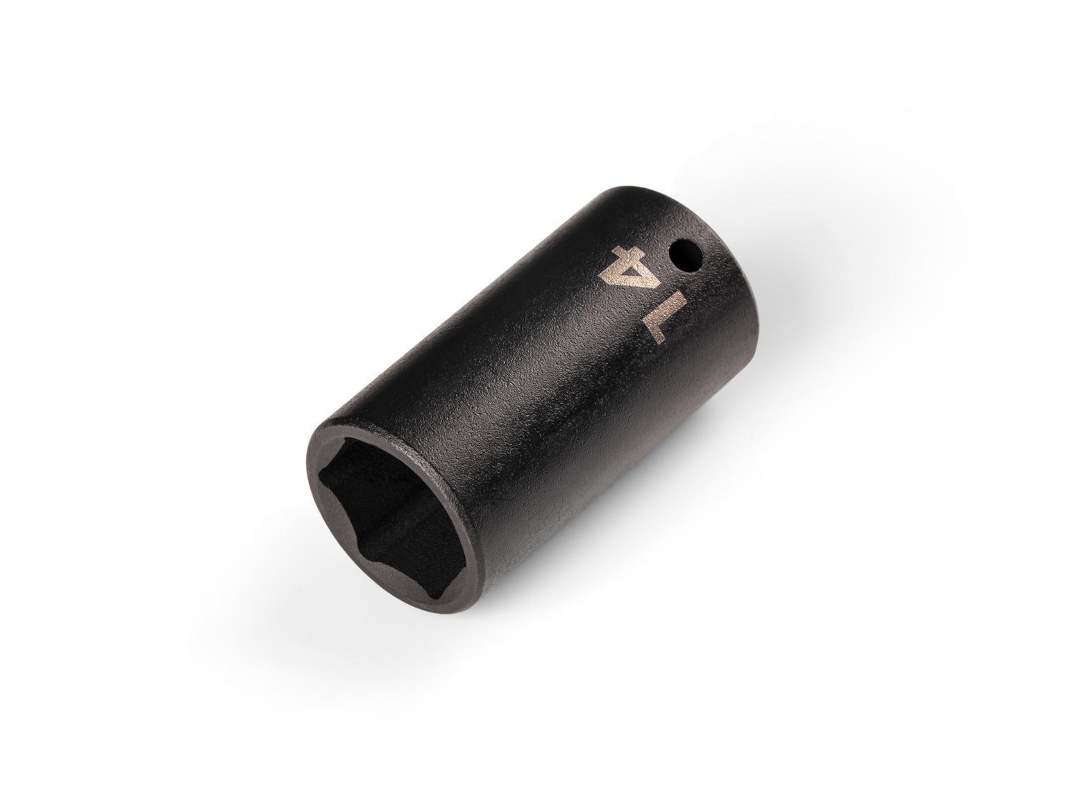 TEKTON 1/4 Inch Drive x 14 mm Semi-Deep 6-Point Impact Socket