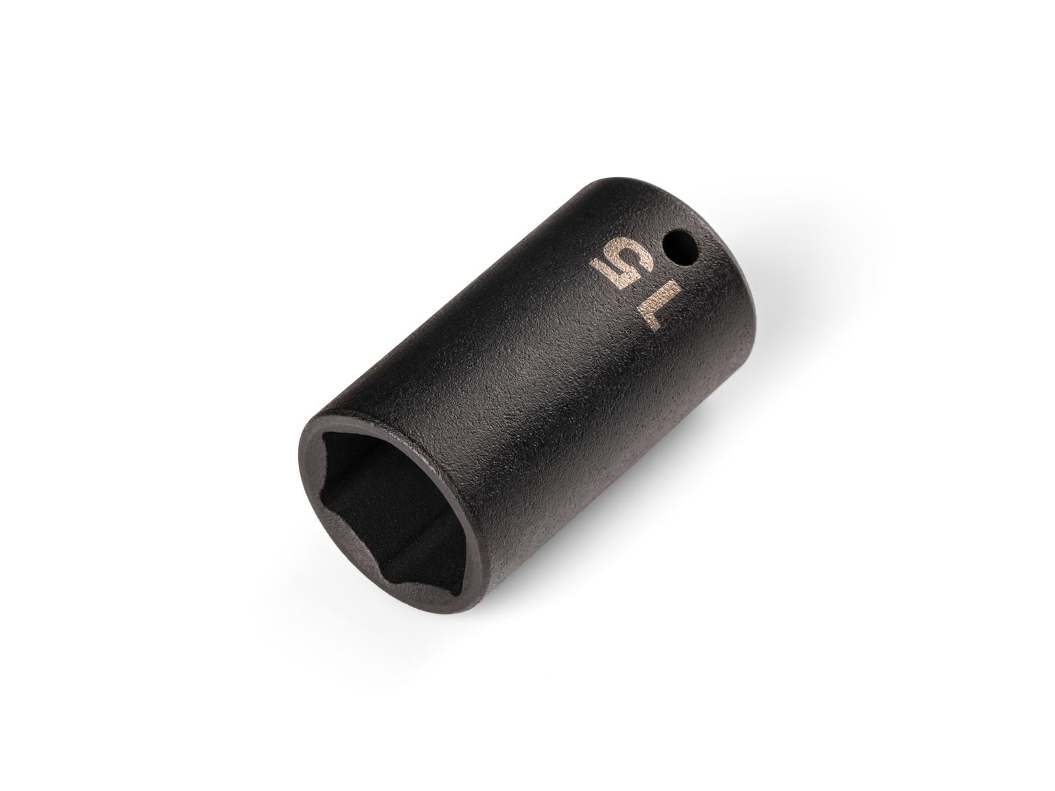 TEKTON 1/4 Inch Drive x 15 mm Semi-Deep 6-Point Impact Socket