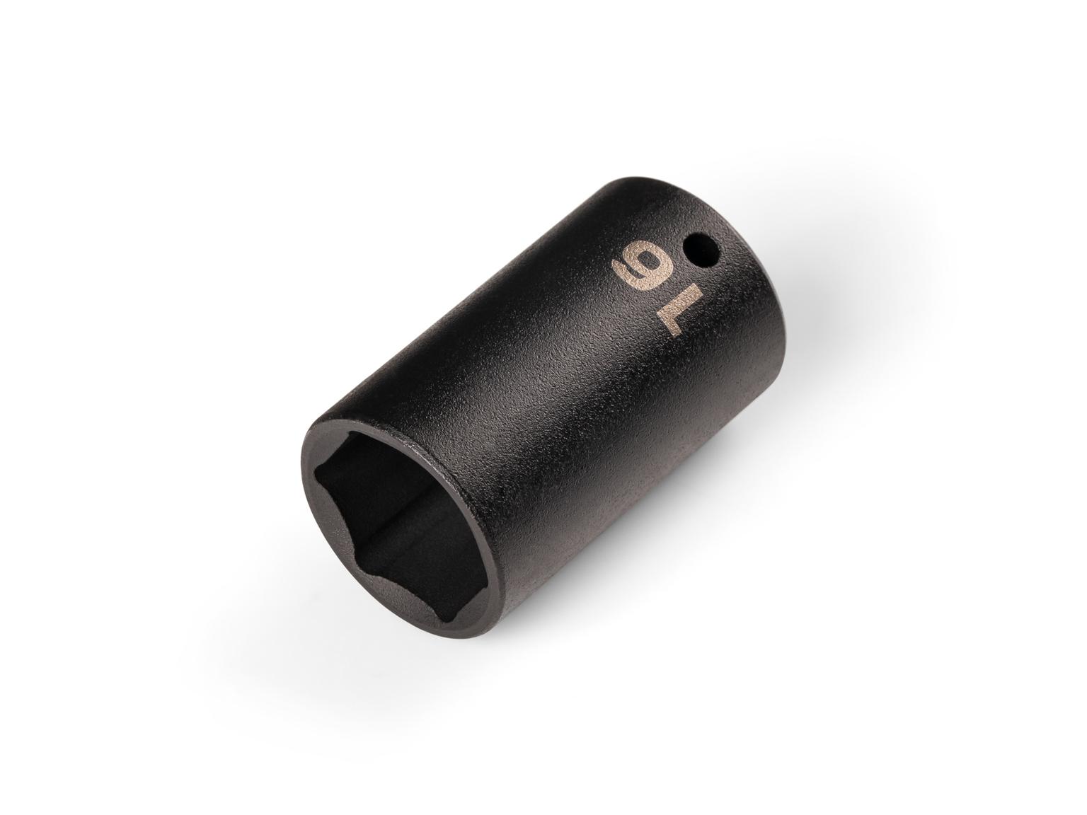 TEKTON 1/4 Inch Drive x 16 mm Semi-Deep 6-Point Impact Socket