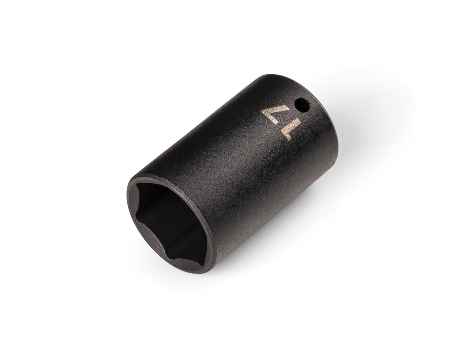 TEKTON 1/4 Inch Drive x 17 mm Semi-Deep 6-Point Impact Socket