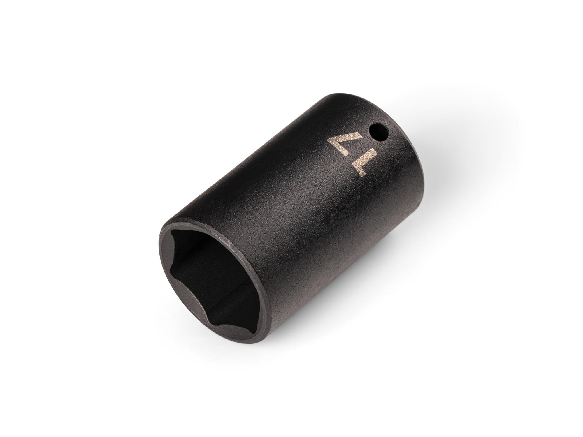 TEKTON 1/4 Inch Drive x 17 mm Semi-Deep 6-Point Impact Socket