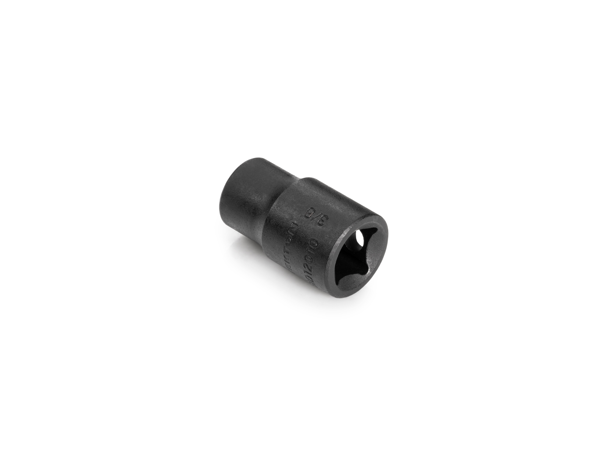 Size: 3/8 inch (SAE) 6-point standard/shallow impact socket. Has a high-visibility laser etched size marking and a permanent stamped size marking. SID12010.