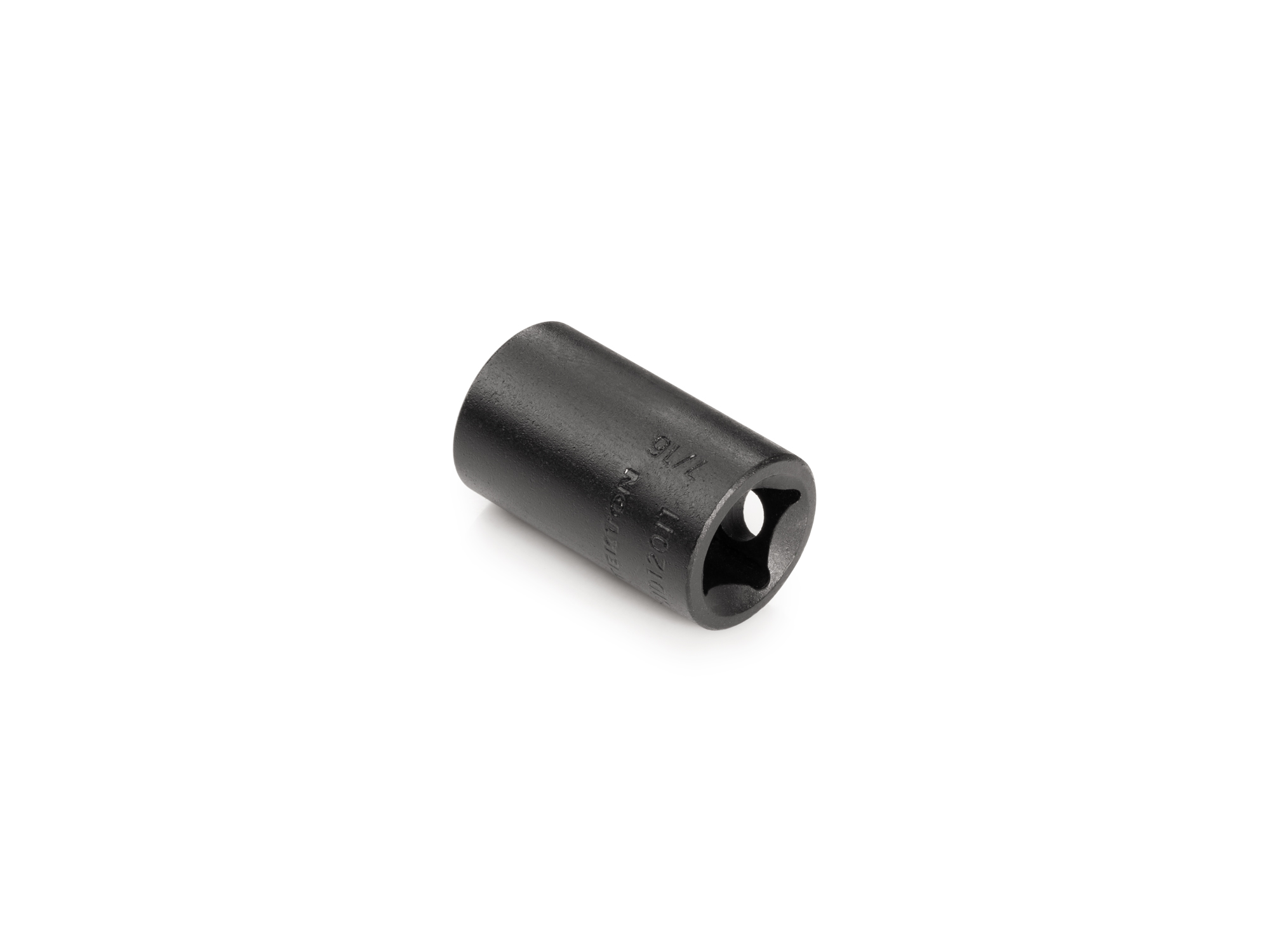 Size: 7/16 inch (SAE) 6-point standard/shallow impact socket. Has a high-visibility laser etched size marking and a permanent stamped size marking. SID12011.