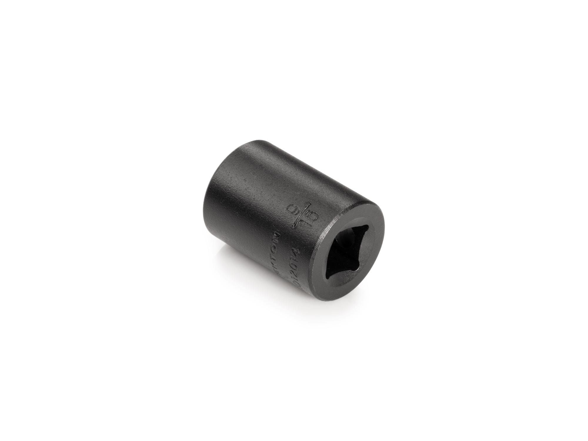 Size: 9/16 inch (SAE) 6-point standard/shallow impact socket. Has a high-visibility laser etched size marking and a permanent stamped size marking. SID12014.