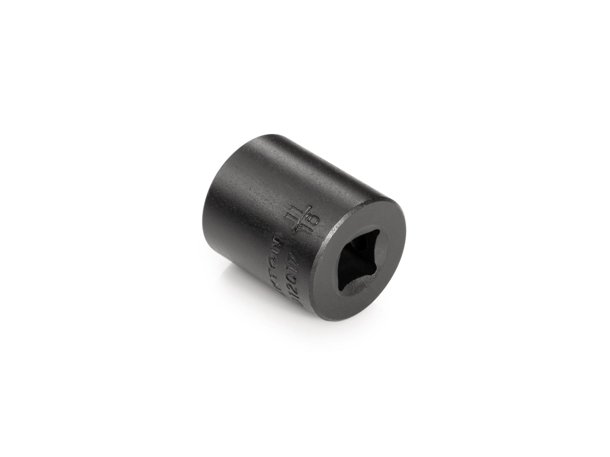 Back angle view of Tekton impact drive 6-point socket. Item #SID12017
