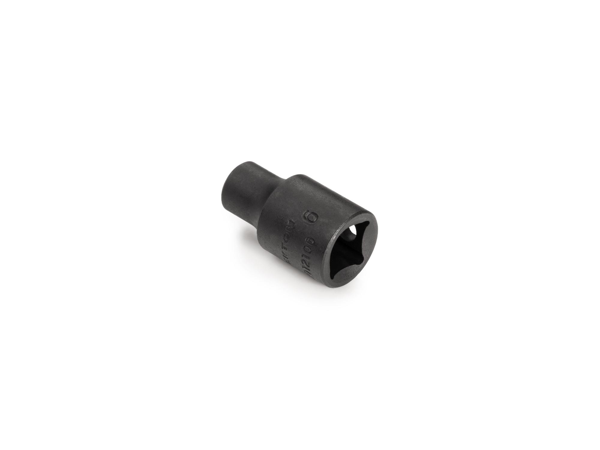 Back angle view of Tekton impact drive 6-point socket. Item #SID12106