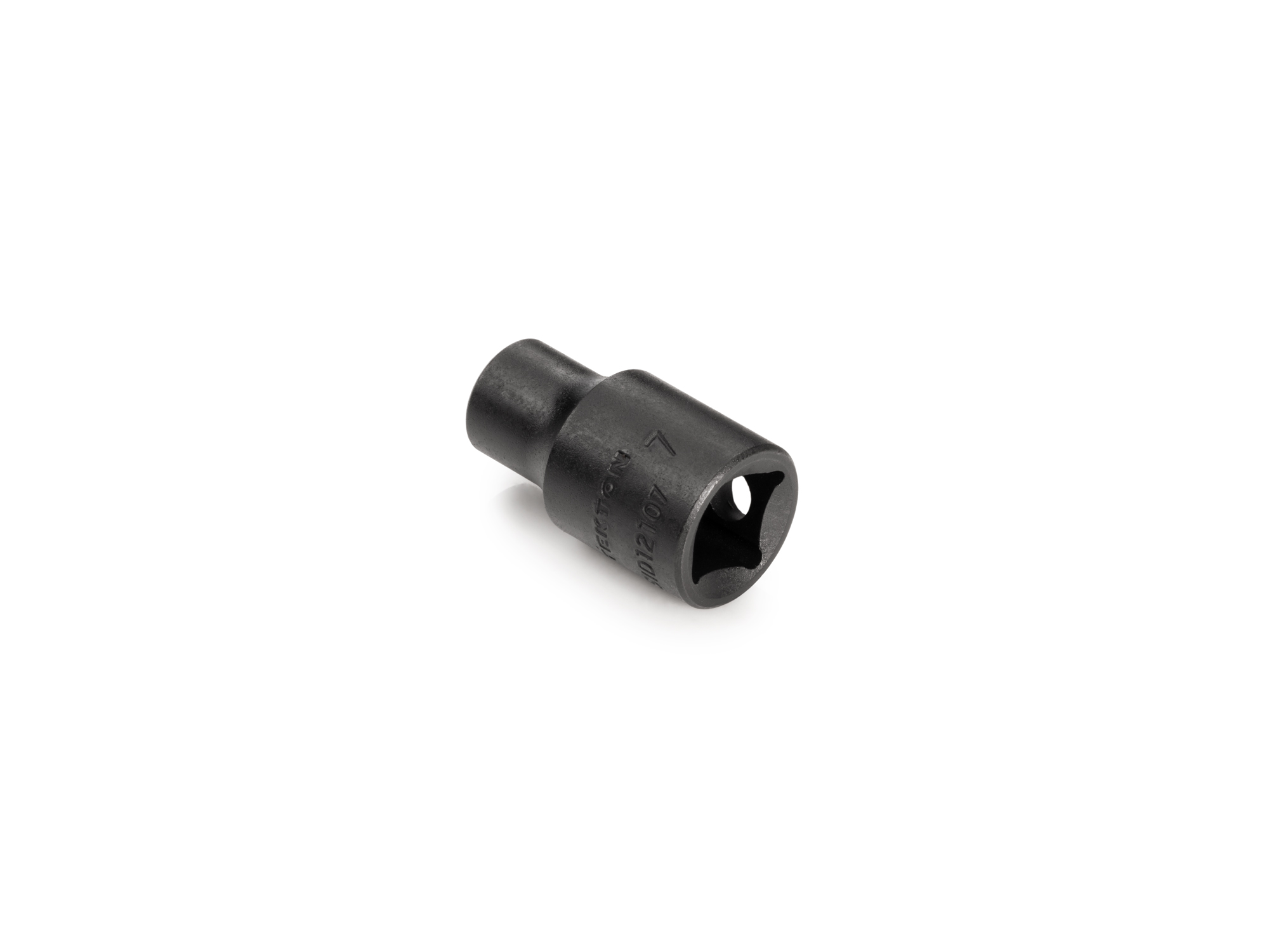 Size: 7 mm (Metric) 6-point standard/shallow impact socket. Has a high-visibility laser etched size marking and a permanent stamped size marking. SID12107.