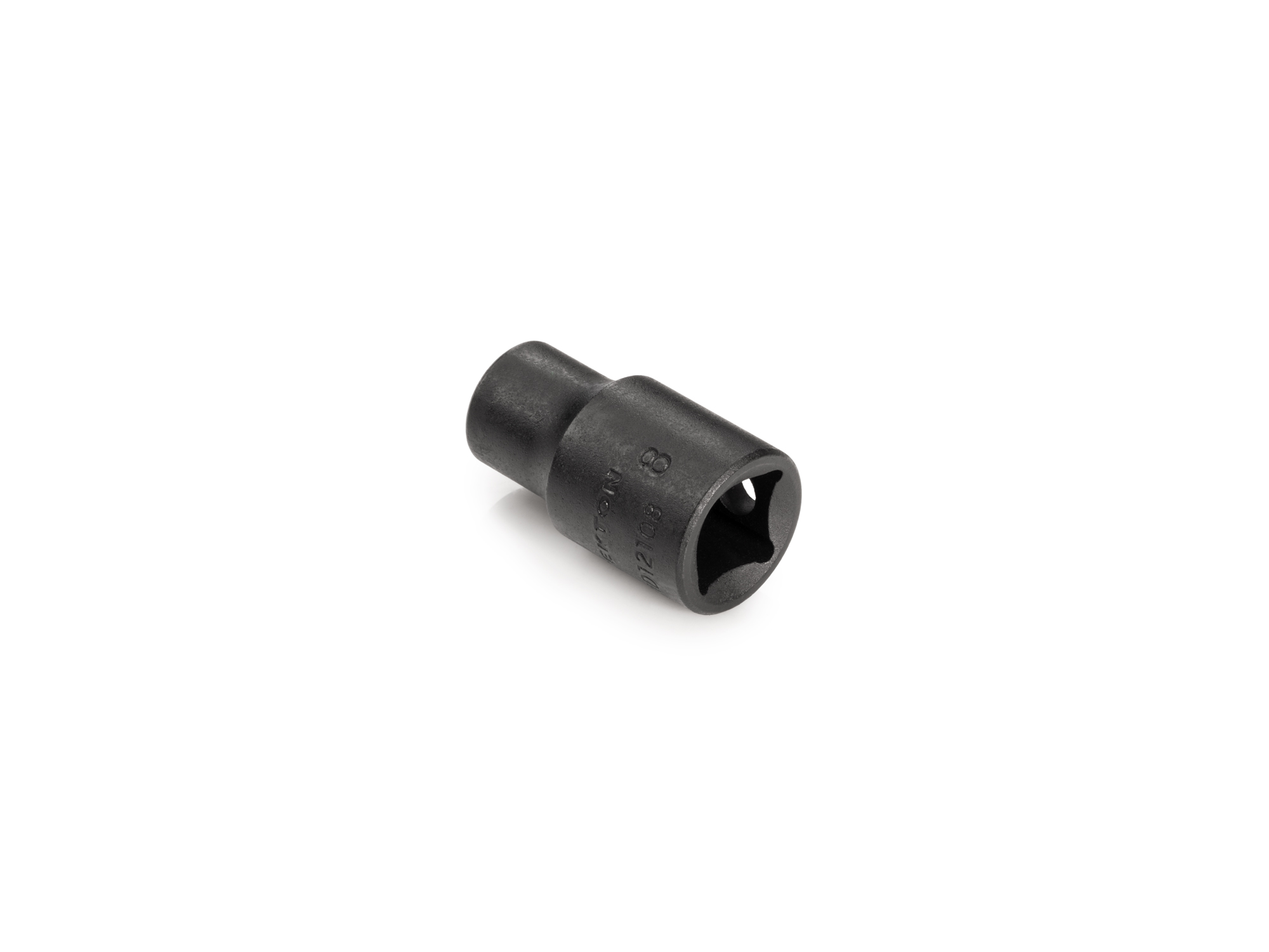 Size: 8 mm (Metric) 6-point standard/shallow impact socket. Has a high-visibility laser etched size marking and a permanent stamped size marking. SID12108.